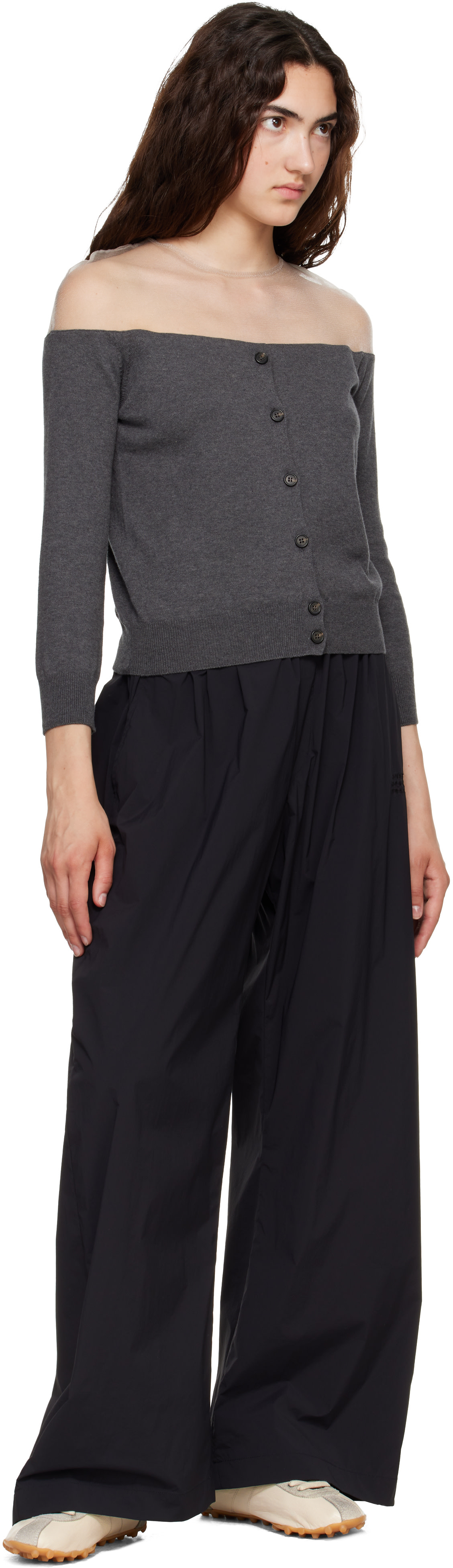 MM6 Maison Margiela - Pantalon ample noir