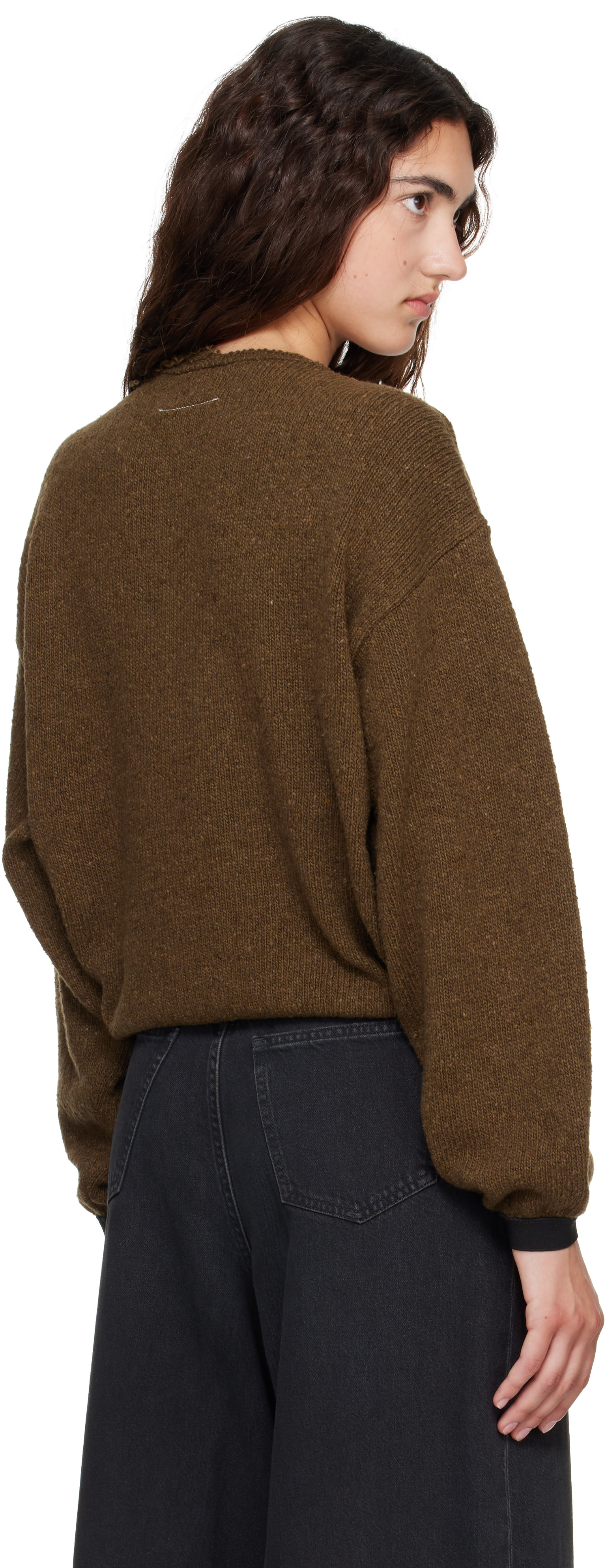MM6 Maison Margiela - Pull kaki en tricot