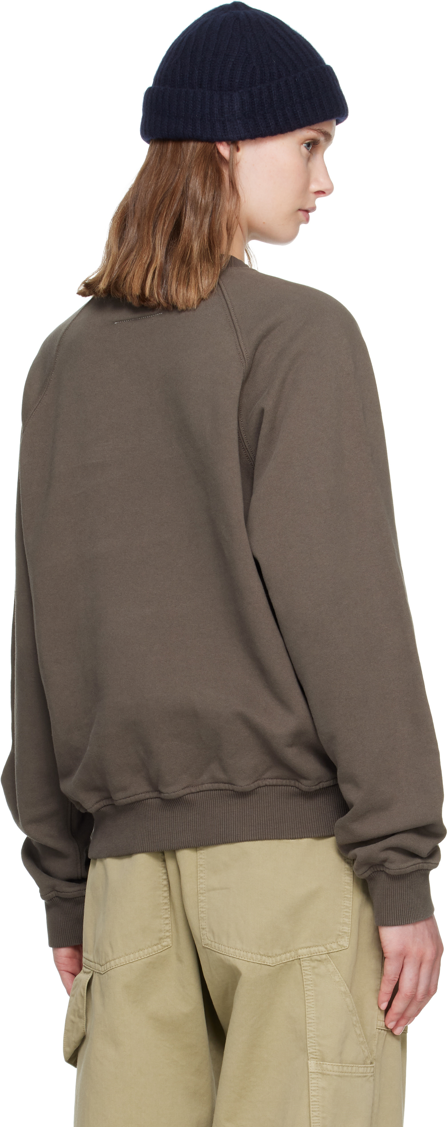 MM6 Maison Margiela - Pull molletonné étagé brun