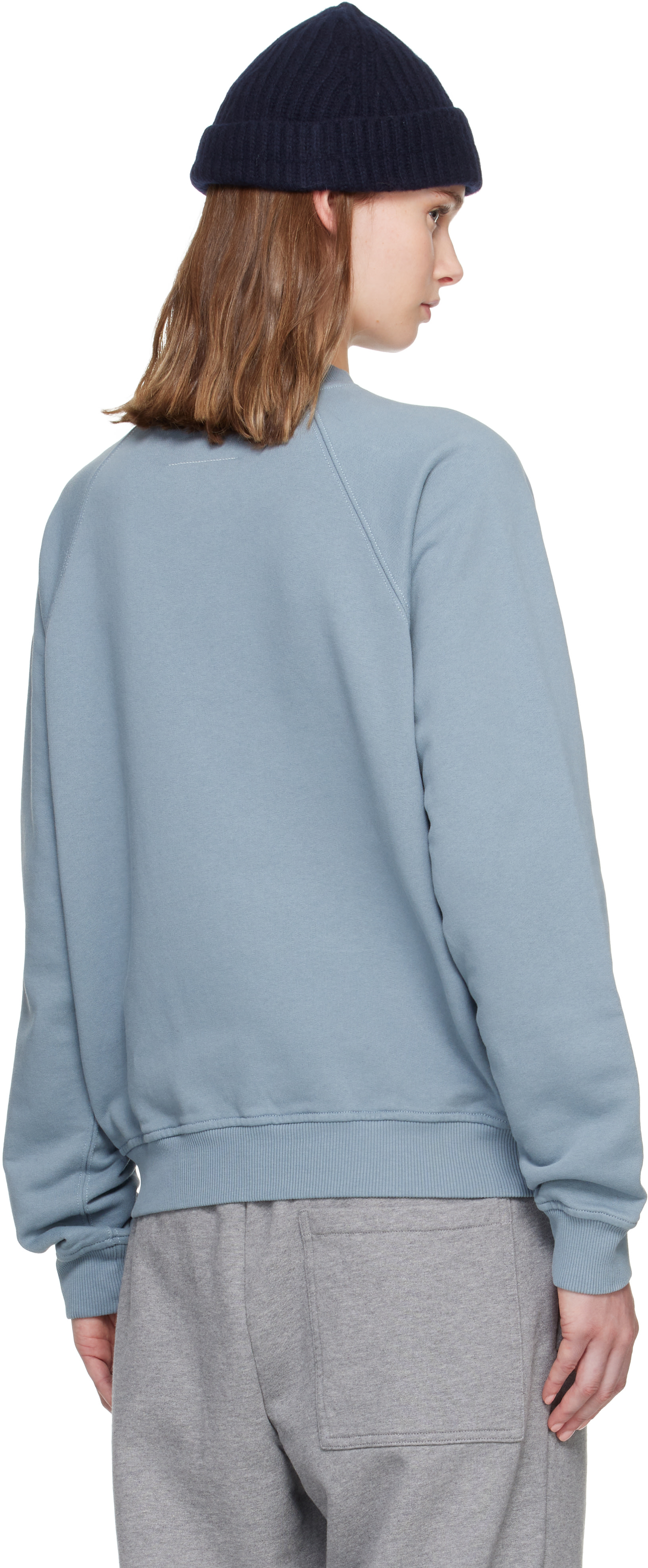 MM6 Maison Margiela - Pull molletonné étagé bleu