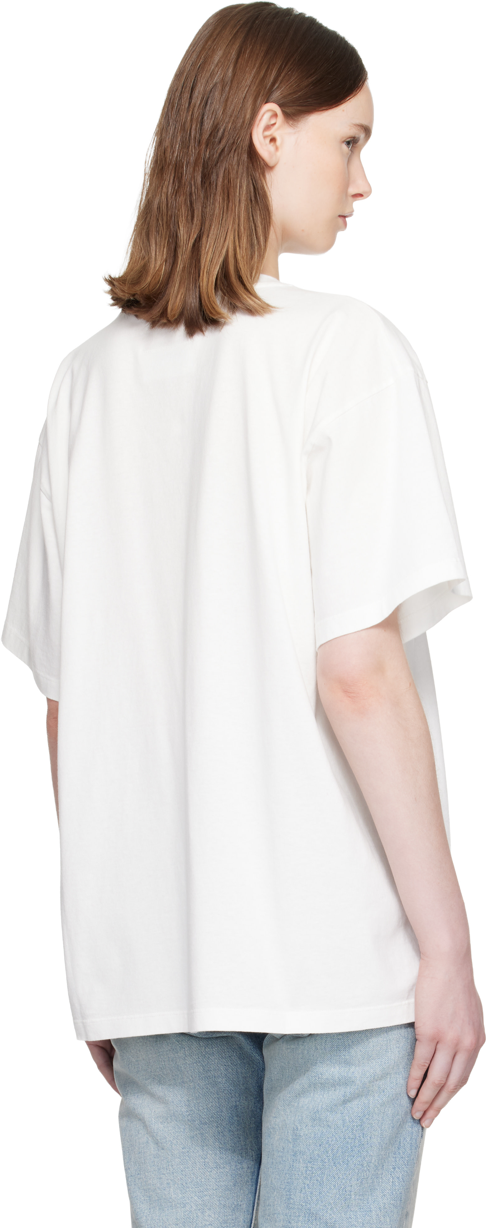 MM6 Maison Margiela: Off-White Horse Print Cotton T-shirt | SSENSE