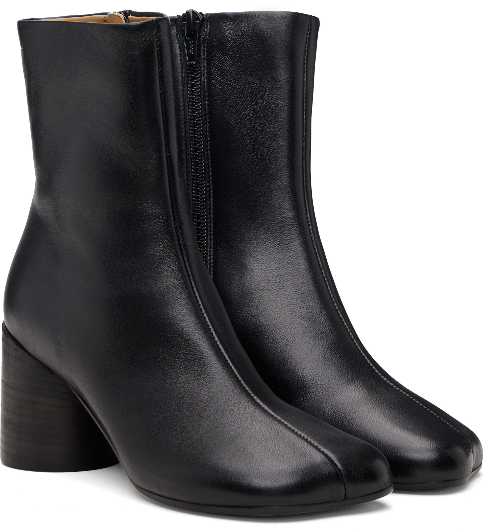MM6 Maison Margiela: Black Anatomic Ankle Boots | SSENSE