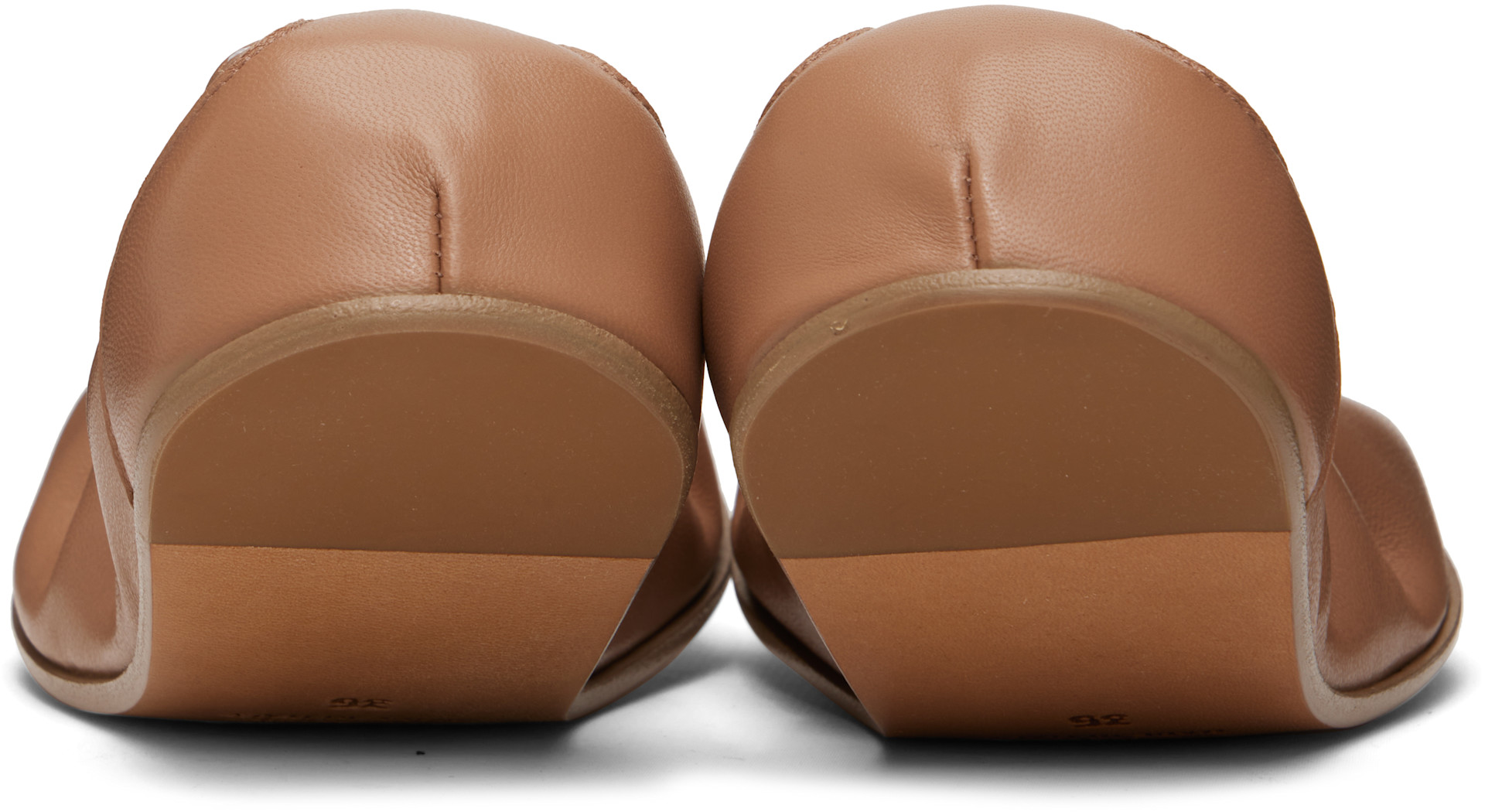 MM6 Maison Margiela: Brown Numeric Anatomic Ballerina Flats | SSENSE