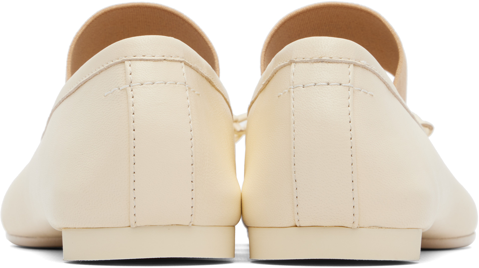 MM6 Maison Margiela: オフホワイト Anatomic Numeric バレエシューズ