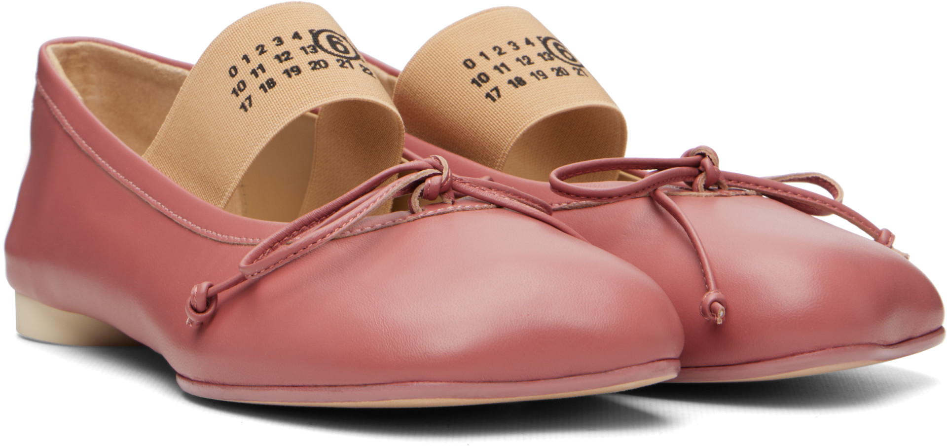 【美品】MM6 Maison Margiela バレエシューズ ピンク MM6 Maison Margiela: ピンク Anatomic Numeric バレエシューズ