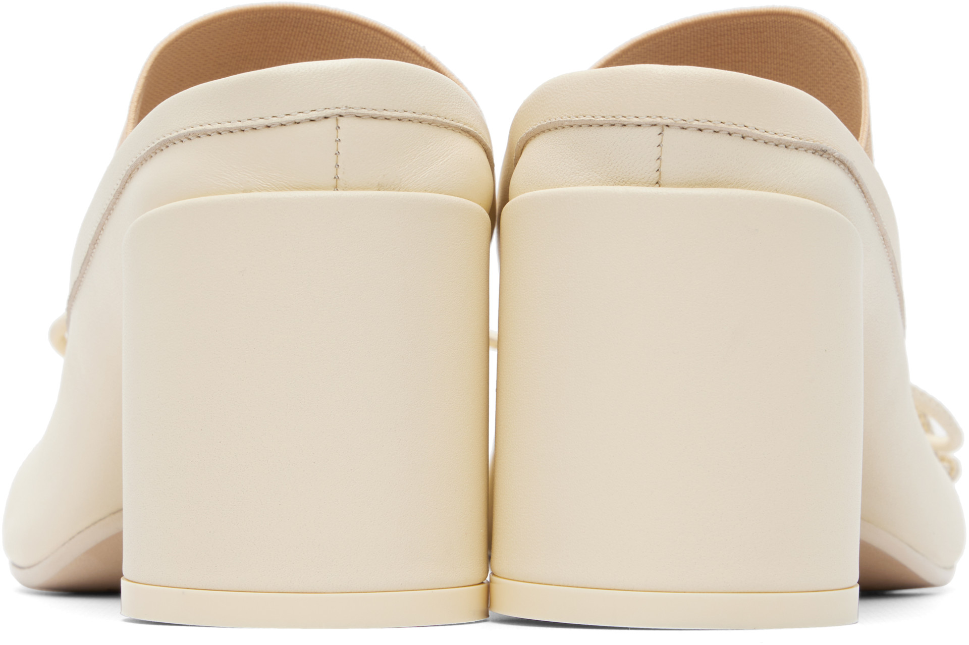 MM6 Maison Margiela: Off-White Anatomic Numeric Heels | SSENSE Canada