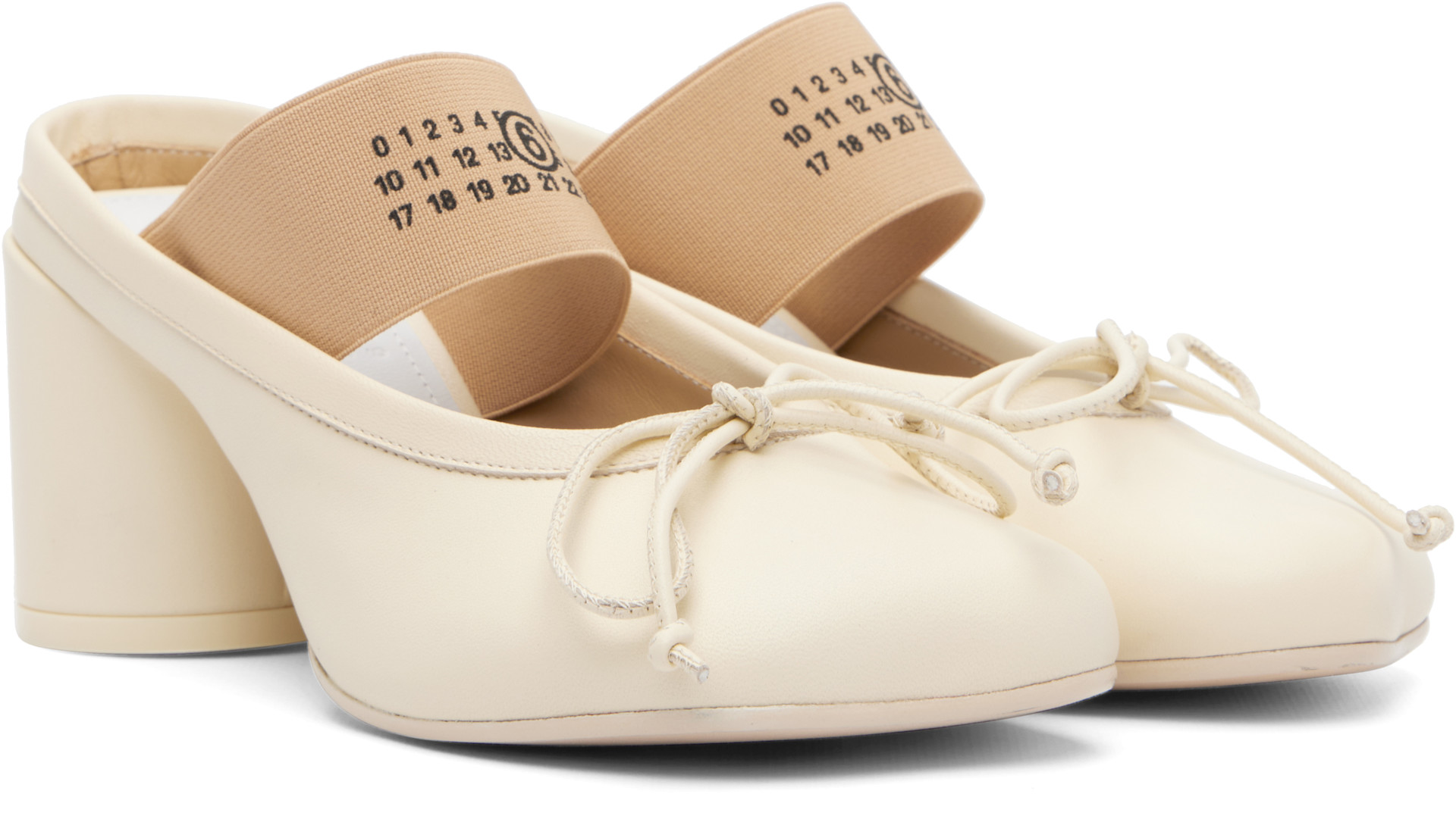 エマニュエルMM6 maison margiera Sサイズ ユニセックス MM6 Maison Margiela: Off-White Anatomic Numeric Heels | SSENSE Canada