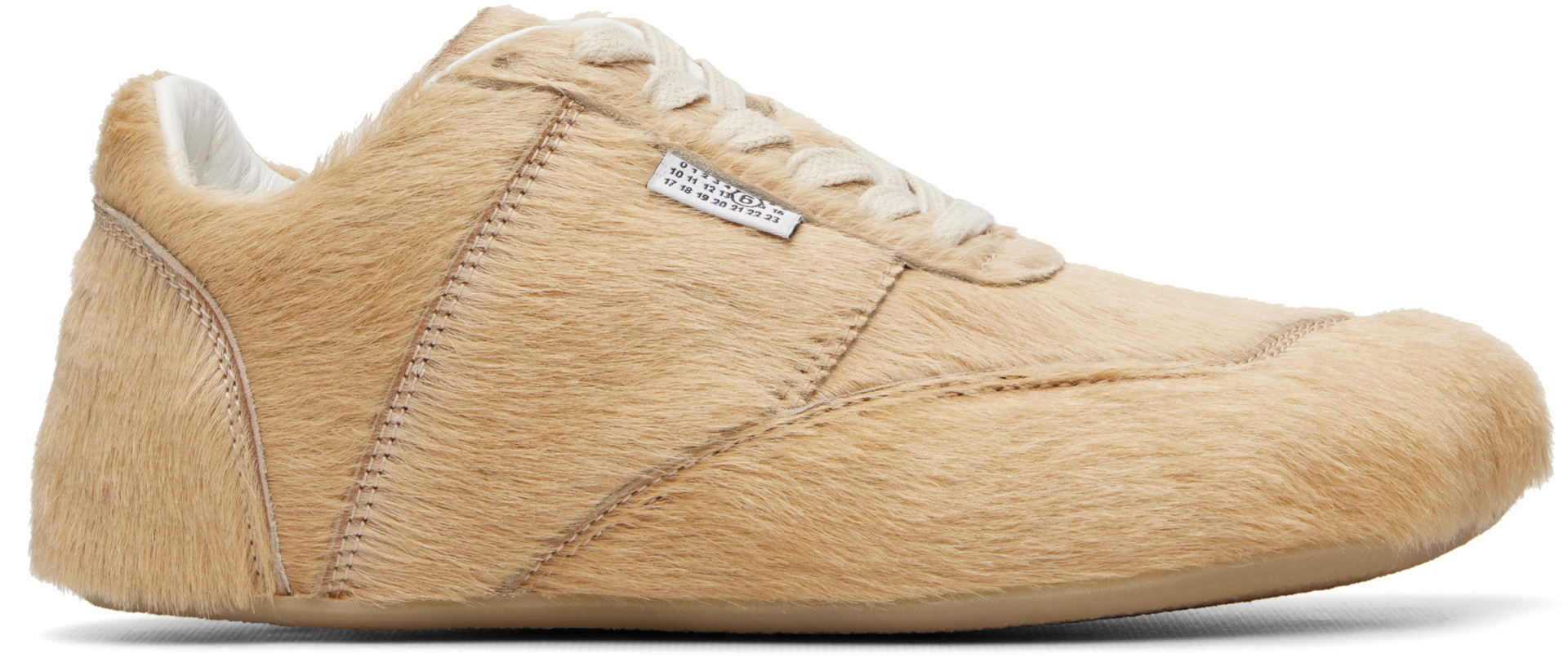 MM6 Maison Margiela - Baskets beiges à bout anatomique