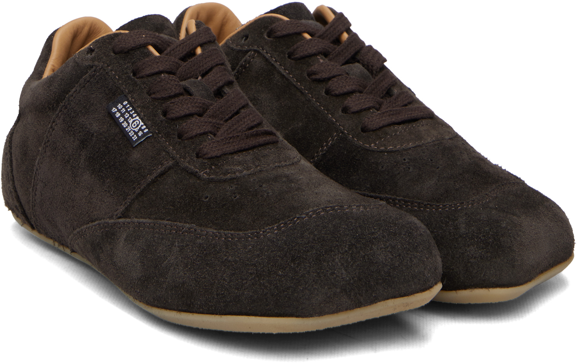 MM6 Maison Margiela - Baskets brunes en suède