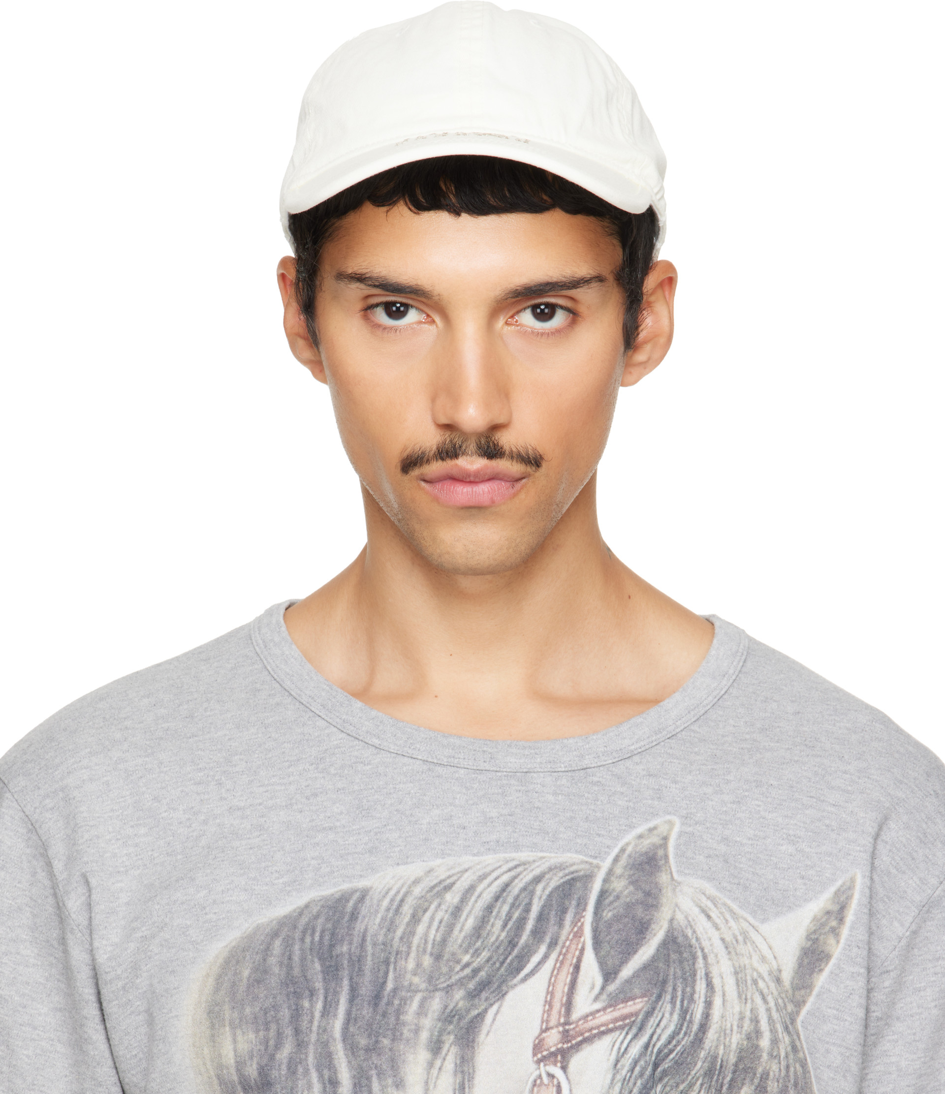 MM6 Maison Margiela - Off-White Cotton Cap