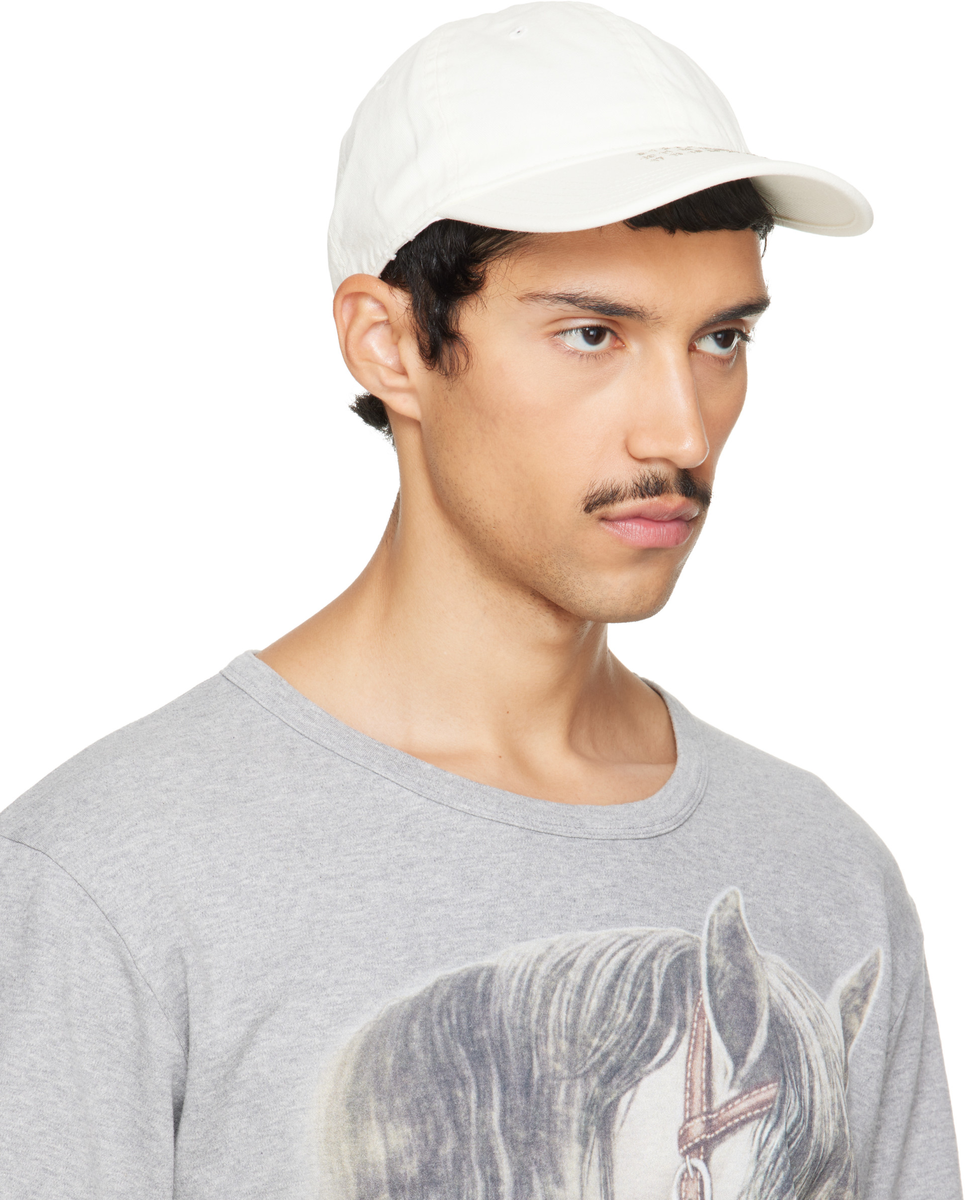 MM6 Maison Margiela - Off-White Cotton Cap