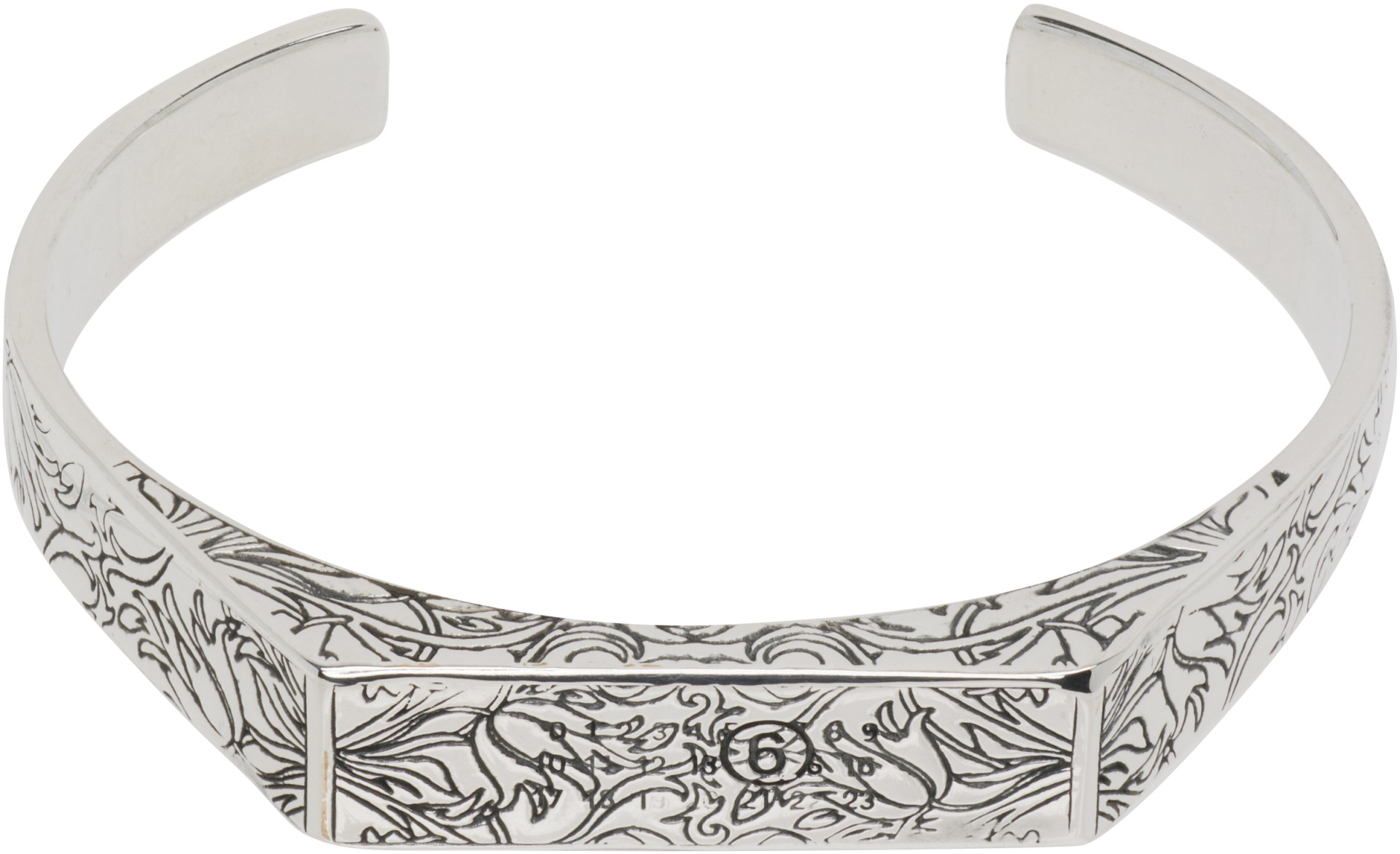 MM6 Maison Margiela: Eroded Floral Motif Bracelet | SSENSE