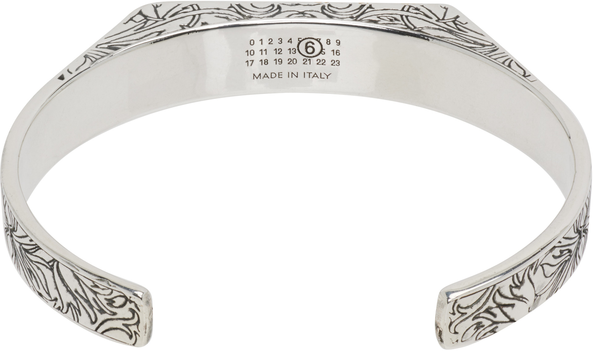 MM6 Maison Margiela: Eroded Floral Motif Bracelet | SSENSE