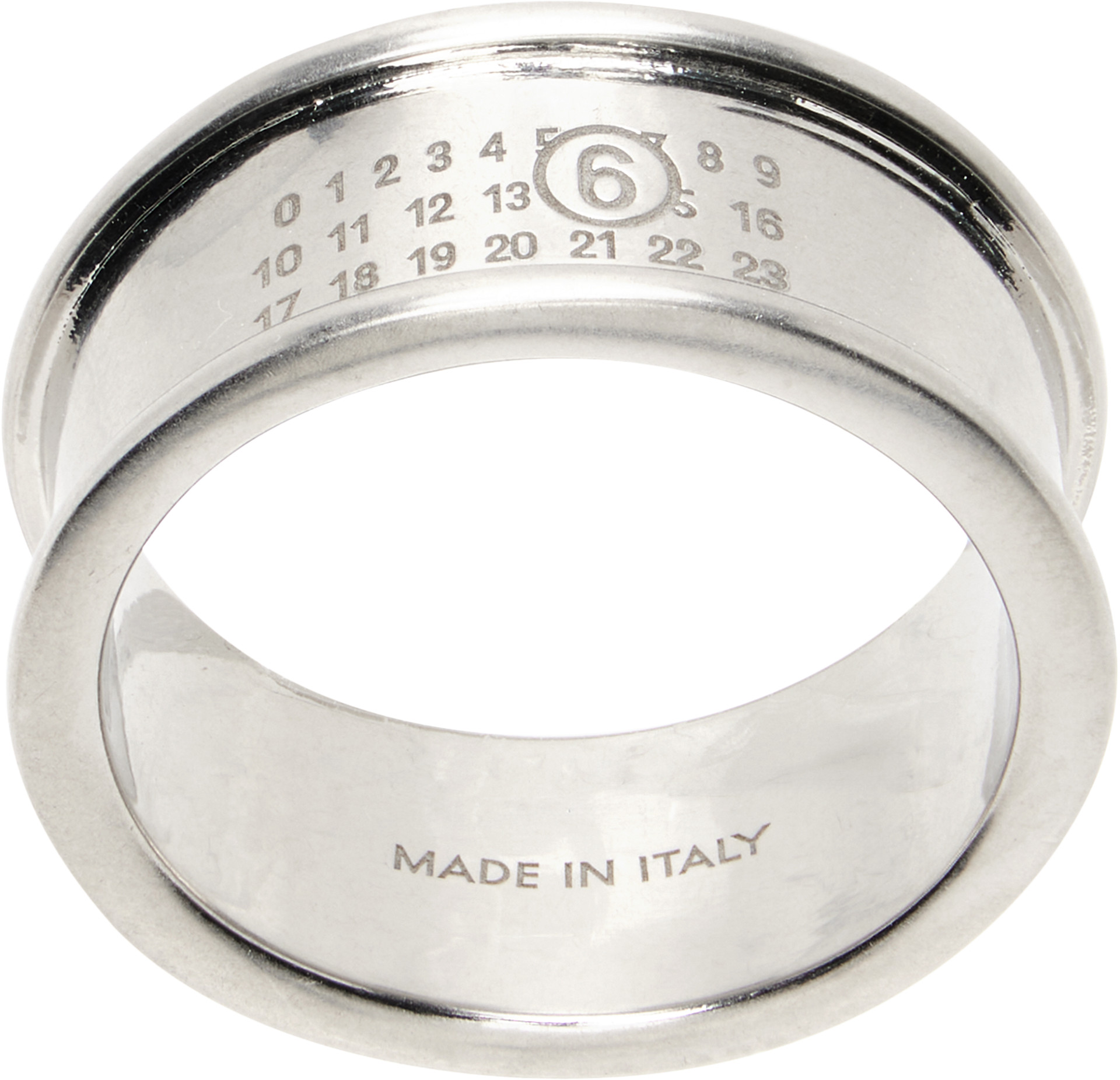 MM6 Maison Margiela: Logo Band Ring | SSENSE