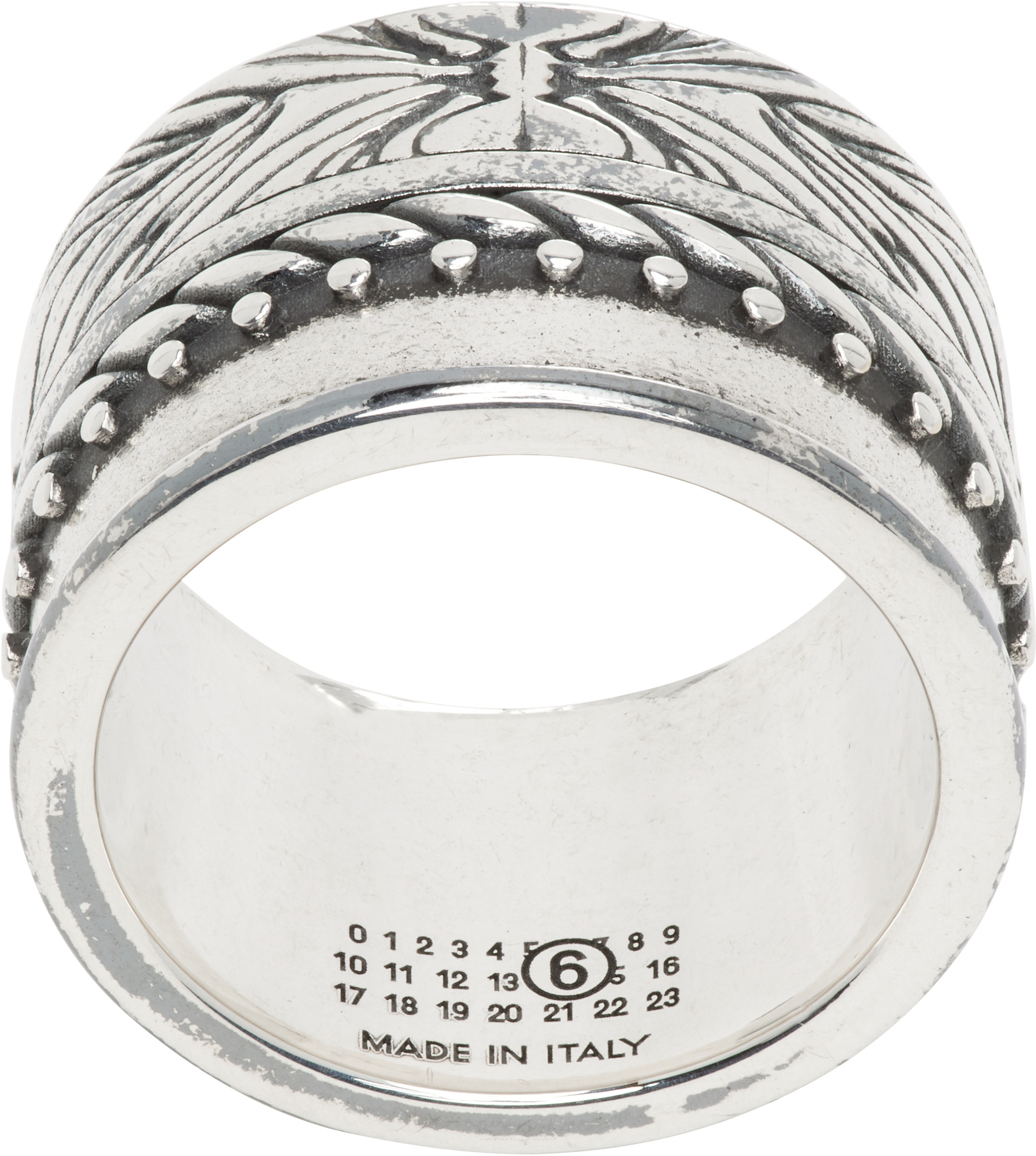 MM6 Maison Margiela: Double Floral Motif Ring | SSENSE