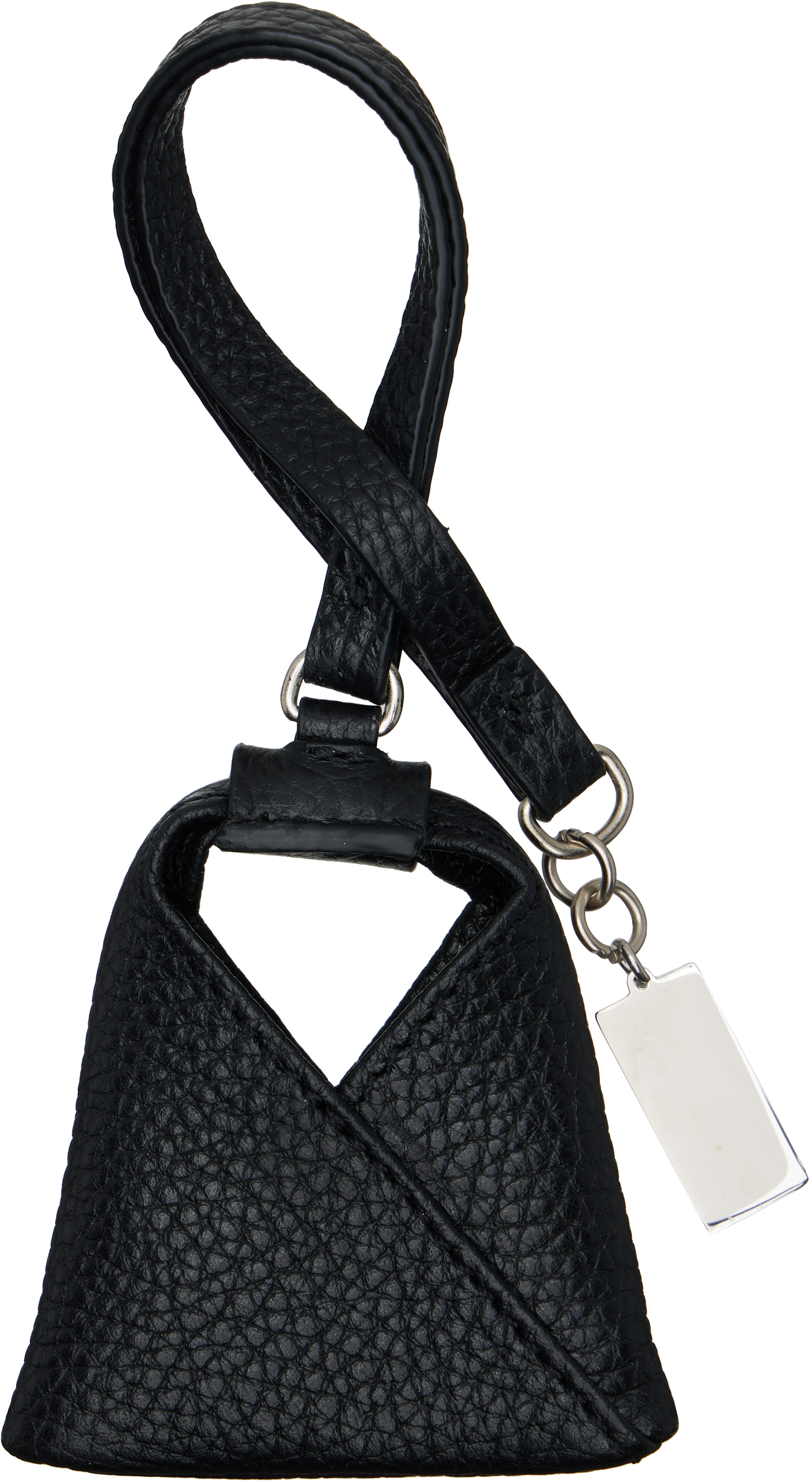 MM6 Maison Margiela: ブラック 'Triangle Tote' バッグチャーム