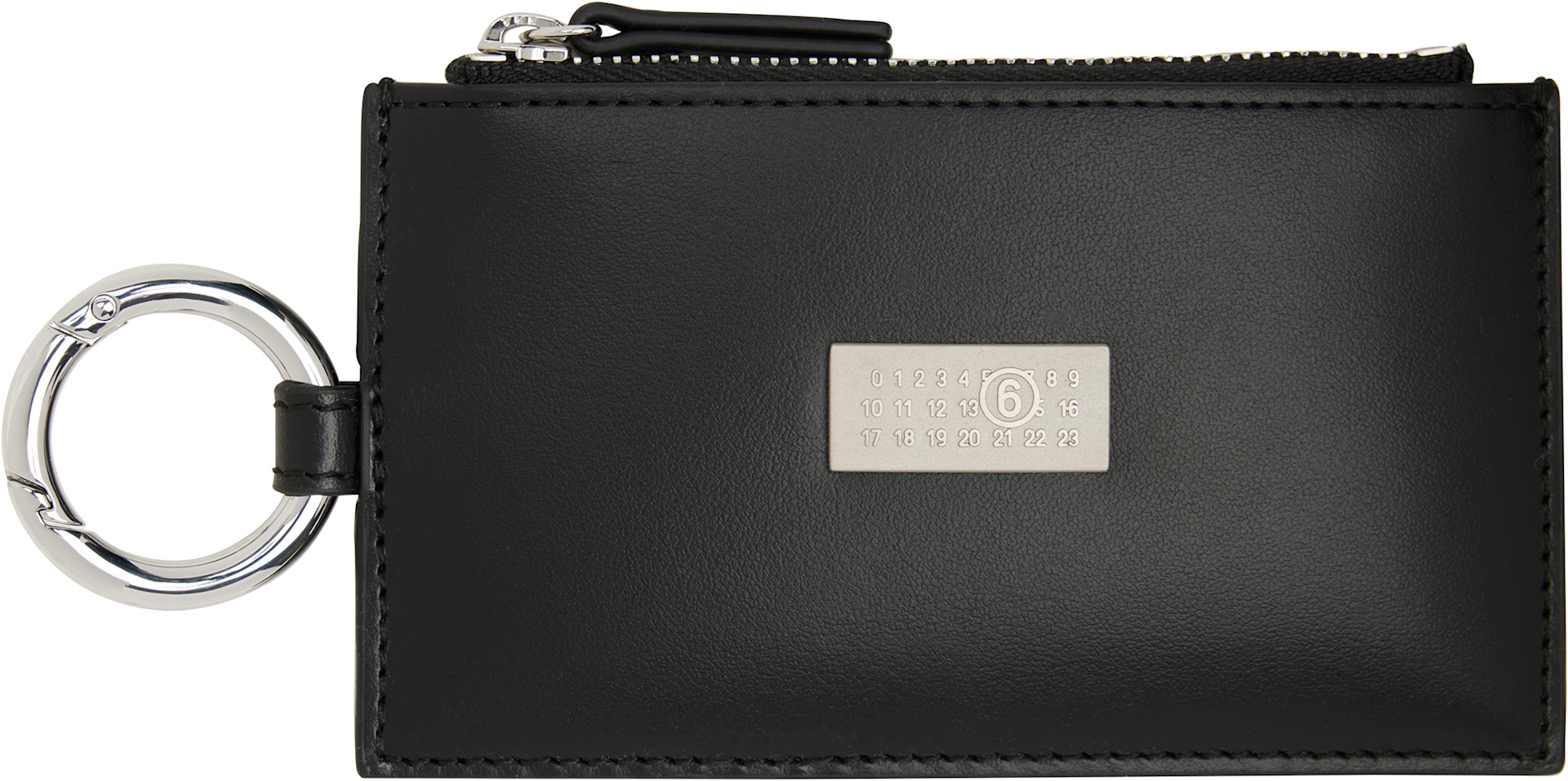 MM6 Maison Margiela - Black Numeric Zip Wallet