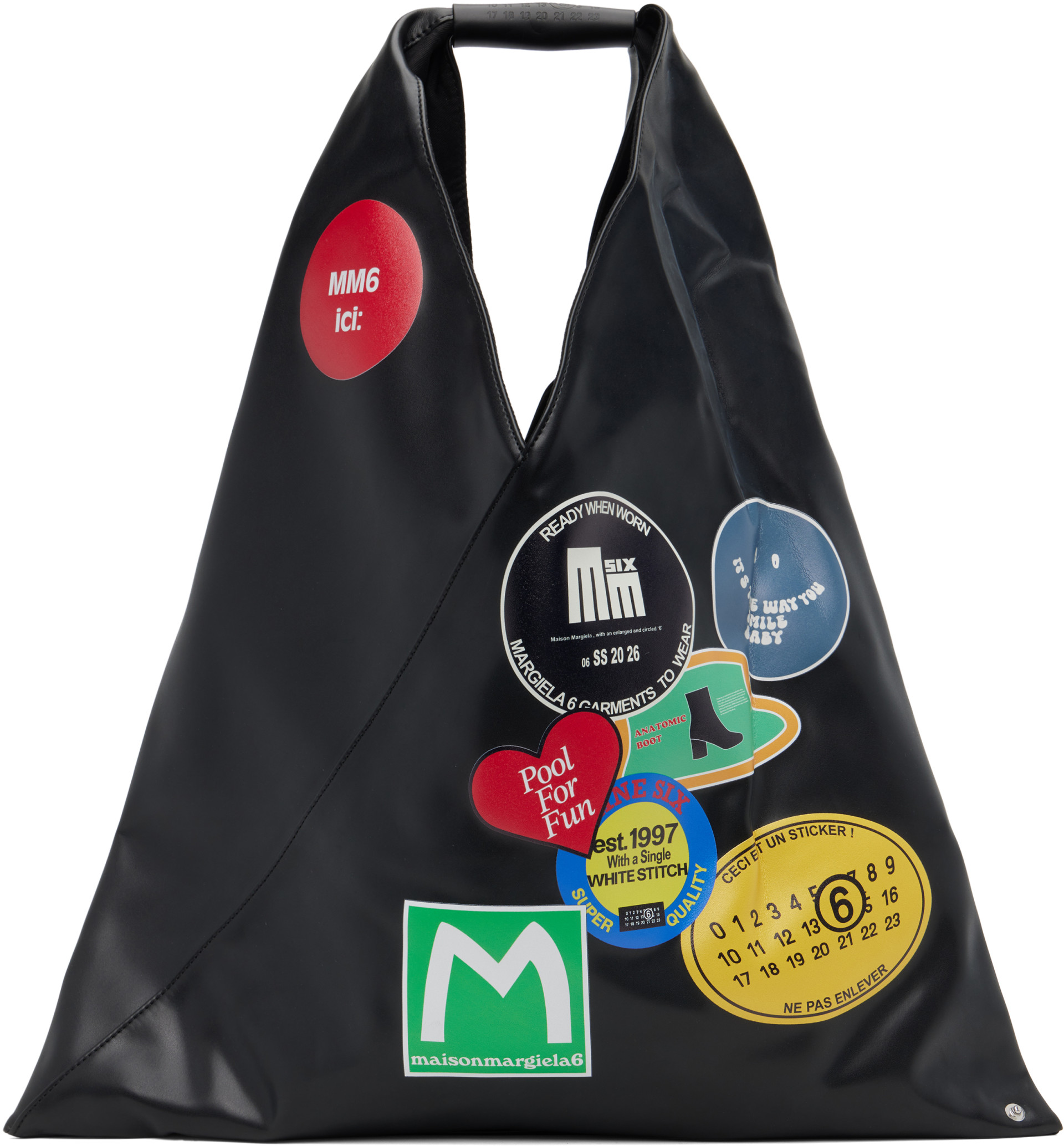 MM6 Maison Margiela - Black Classic Medium Triangle Tote