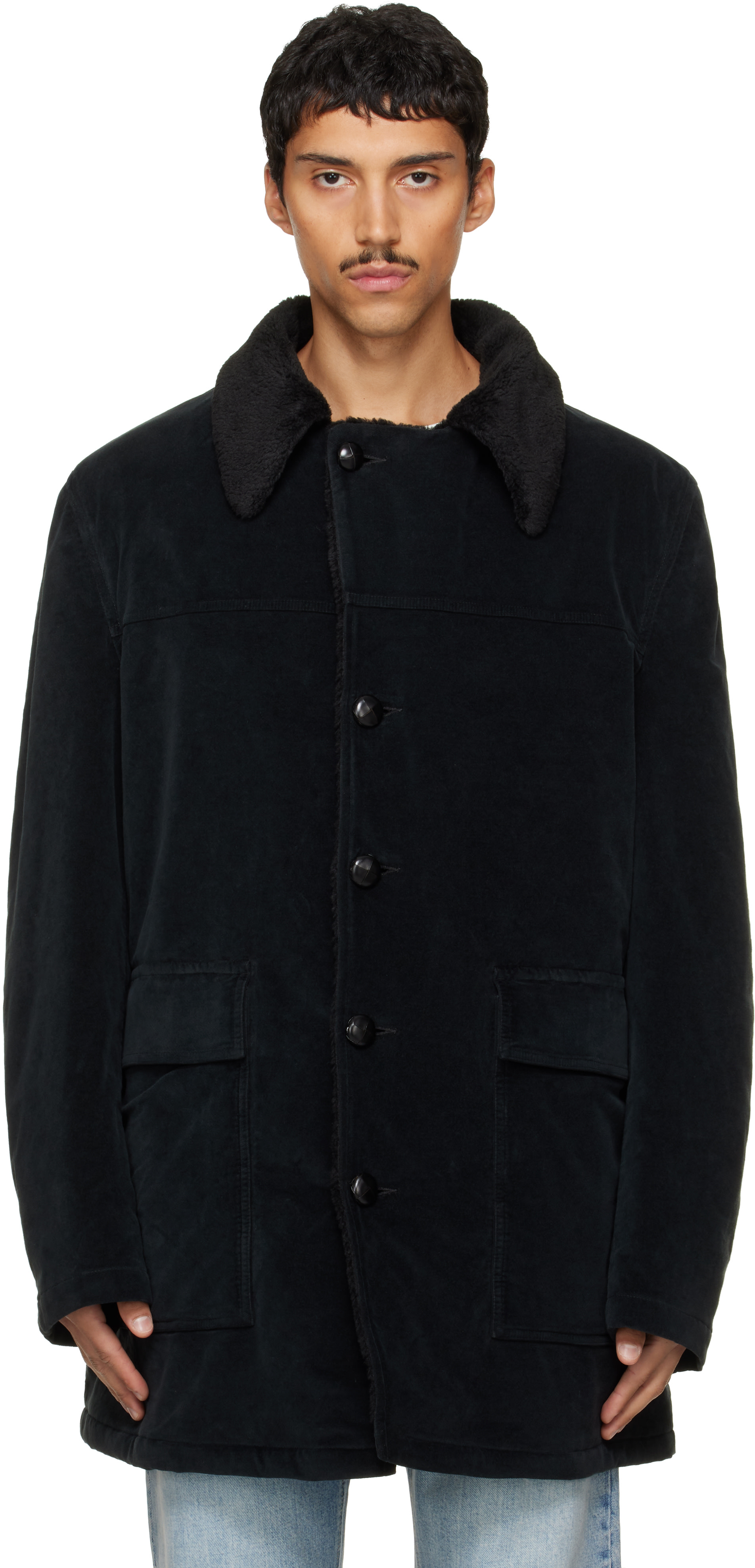 MM6 Maison Margiela: Black Sports Jacket | SSENSE