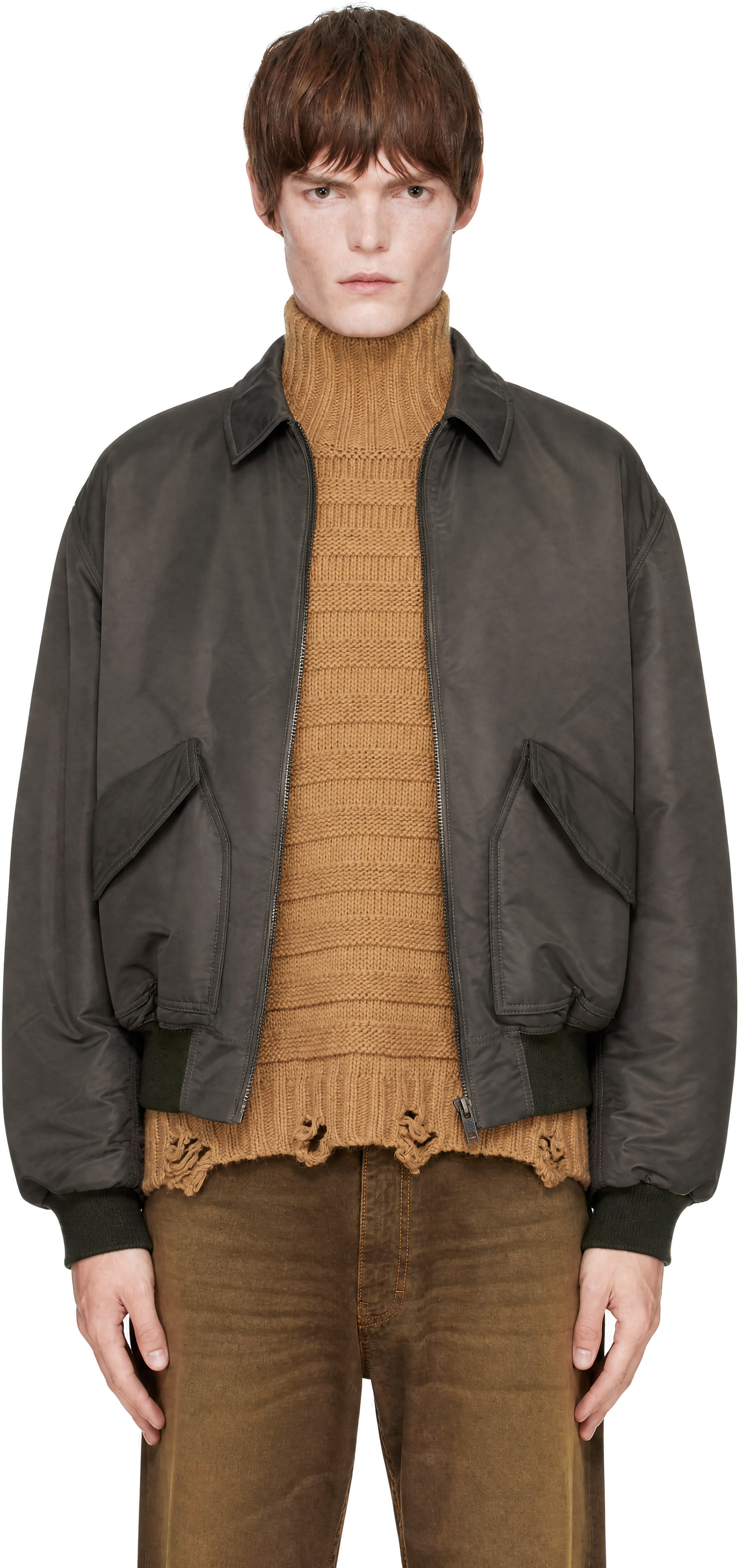 MM6 Maison Margiela - Gray Padded Bomber Jacket