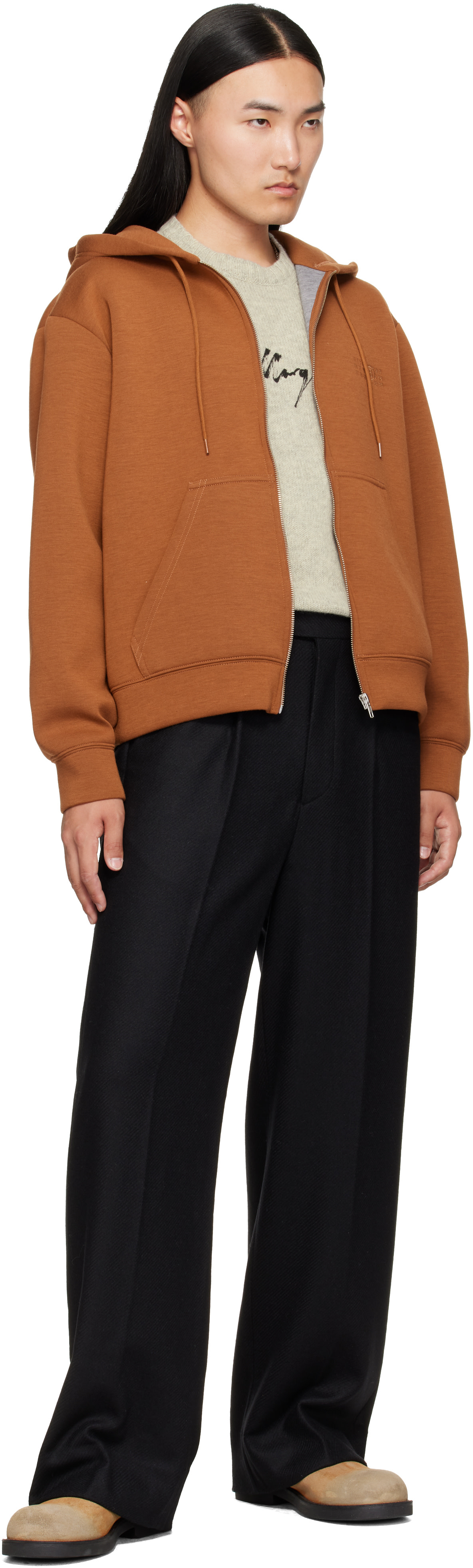 Maison Margiela ブラック ストレートパンツ サイズ46 MM6 Maison Margiela: Black Pleated Trousers | SSENSE
