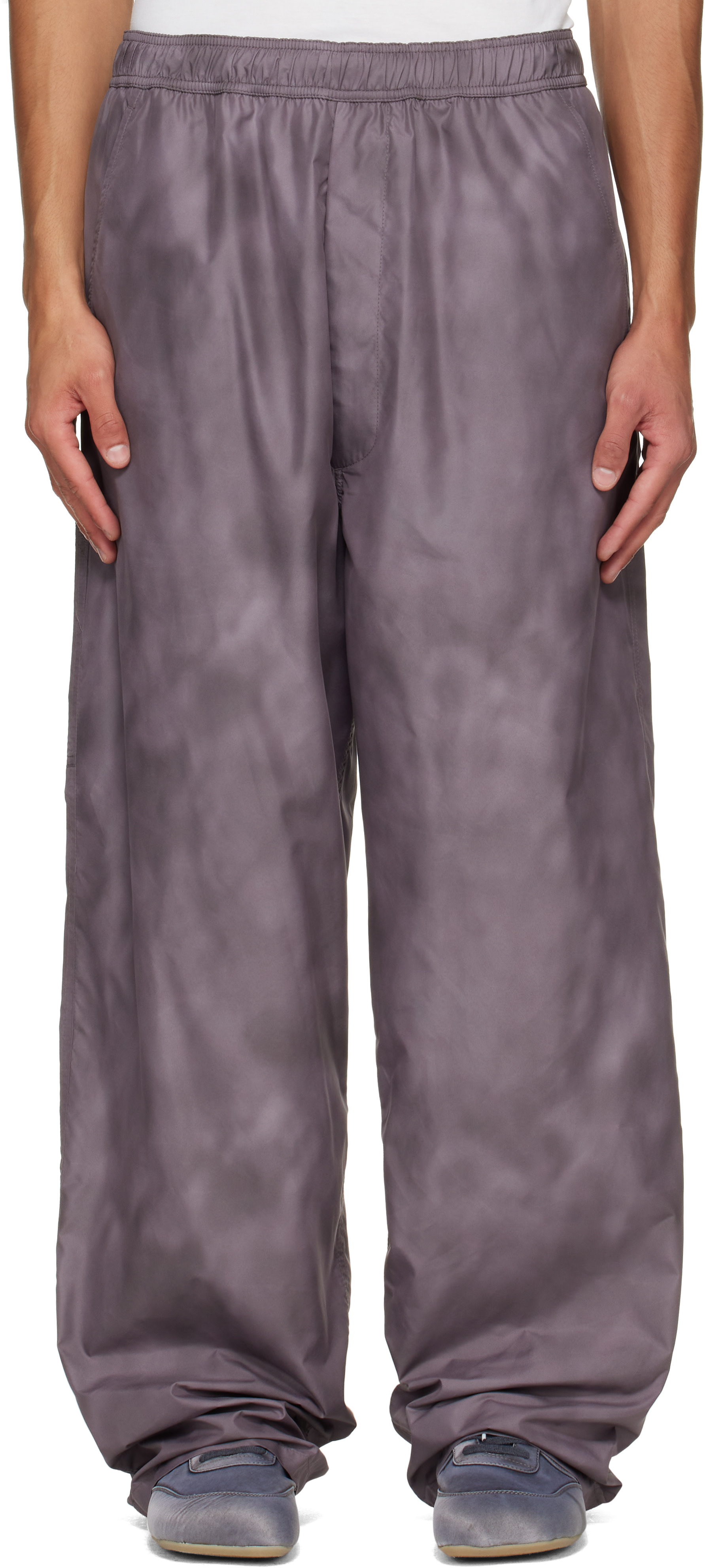 パンツ LanLan*MM6 MAISON MARGIELA PANTS 527 MM6 Maison Margiela: Purple Hammer Loop Trousers | SSENSE