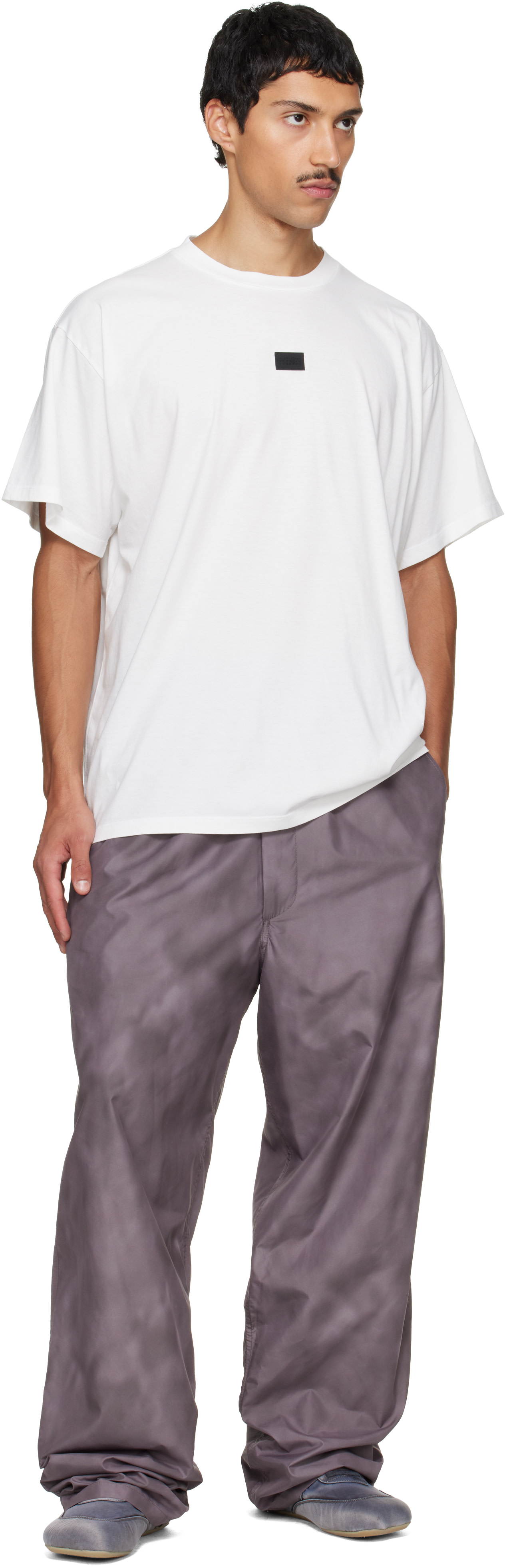 MM6 Maison Margiela: Purple Hammer Loop Trousers | SSENSE