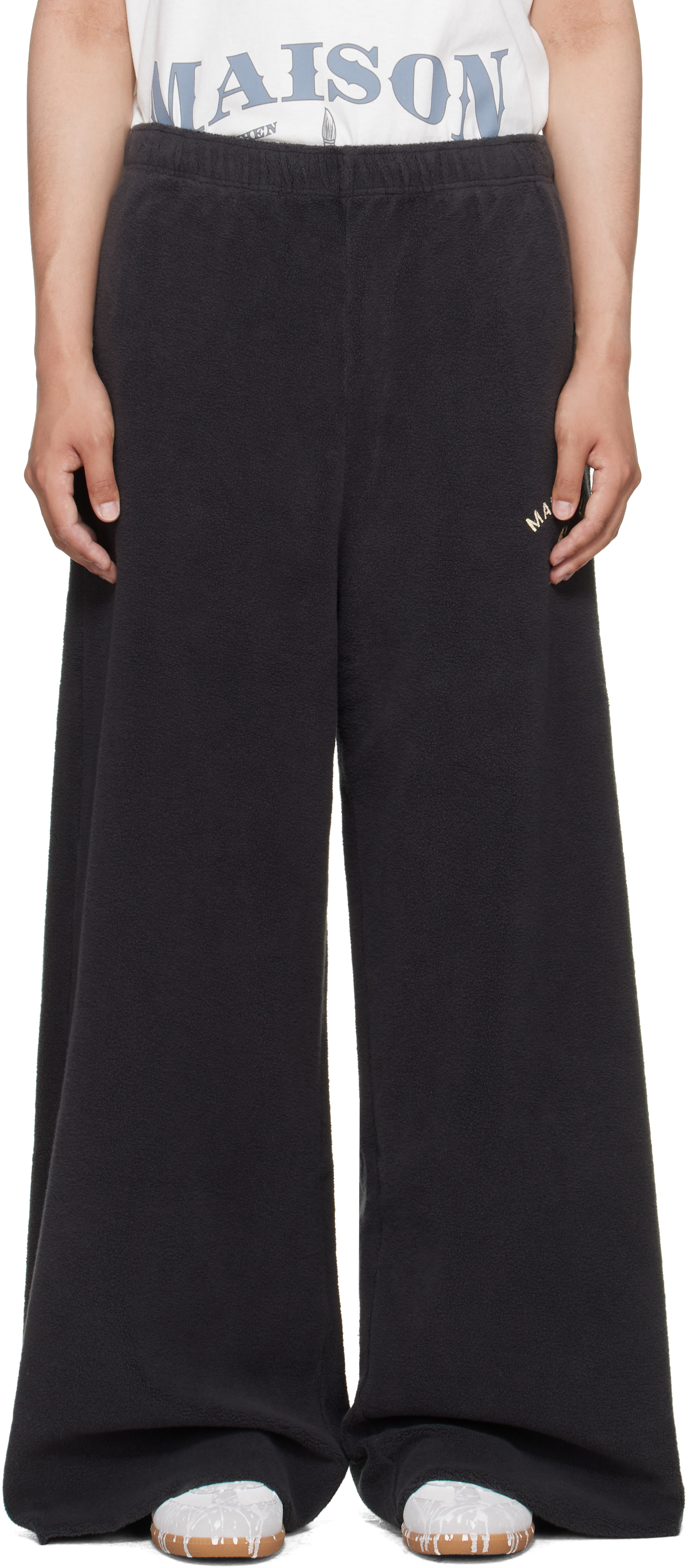 MM6 Maison Margiela: Gray Fleece Sweatpants | SSENSE