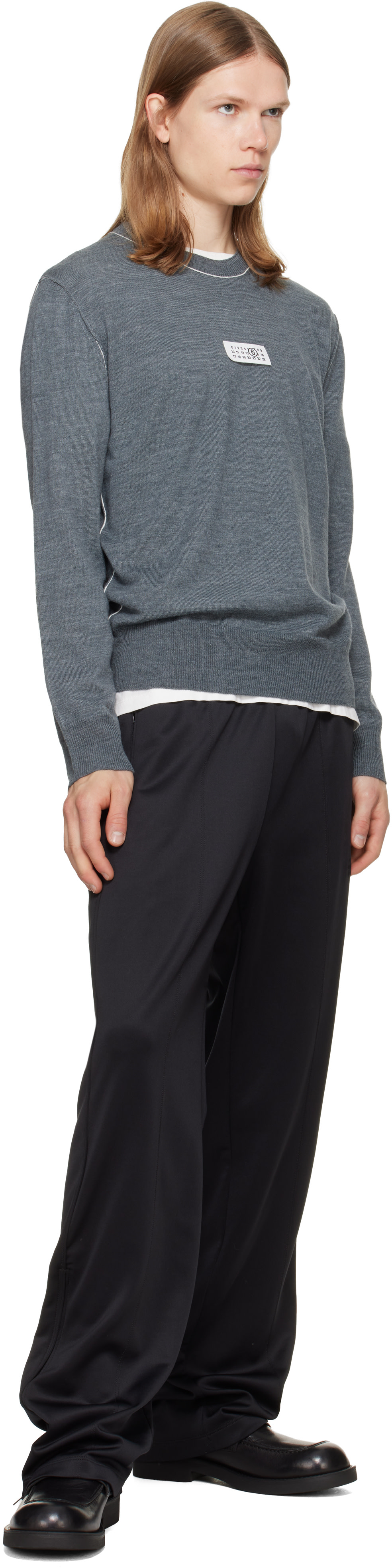 MM6 Maison Margiela - Pull gris en laine
