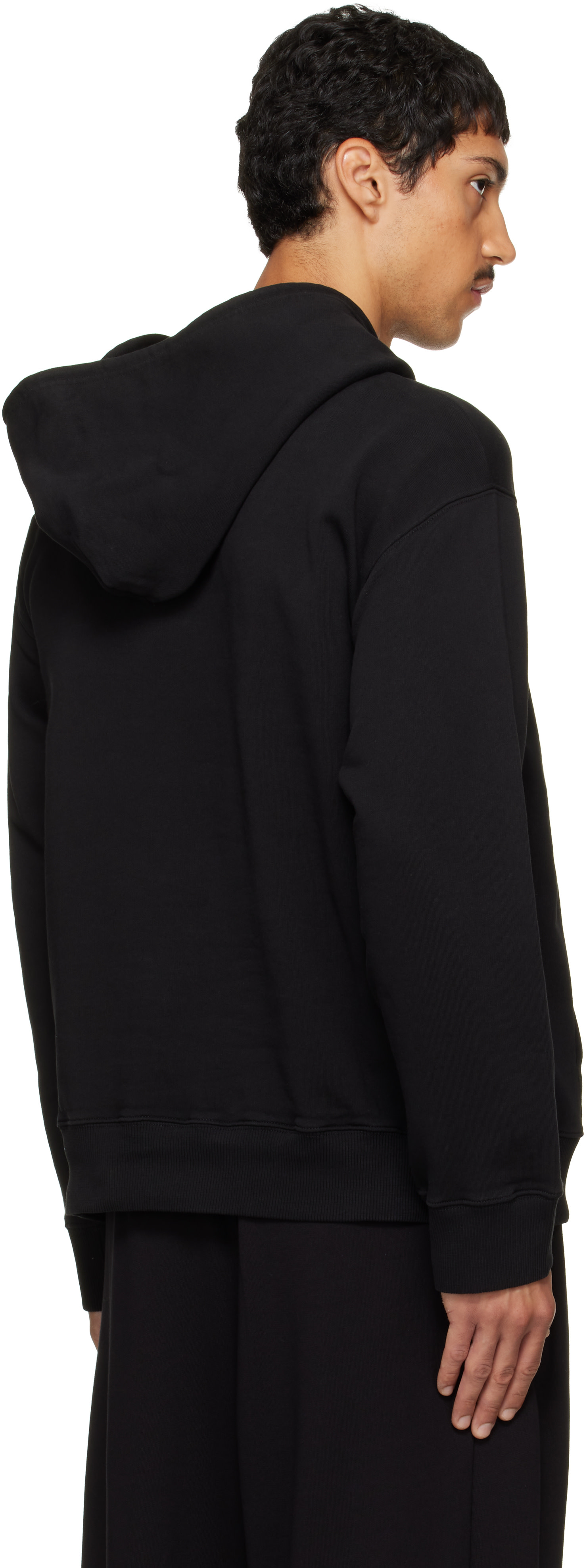MM6 Maison Margiela - Pull à capuche noir en coton