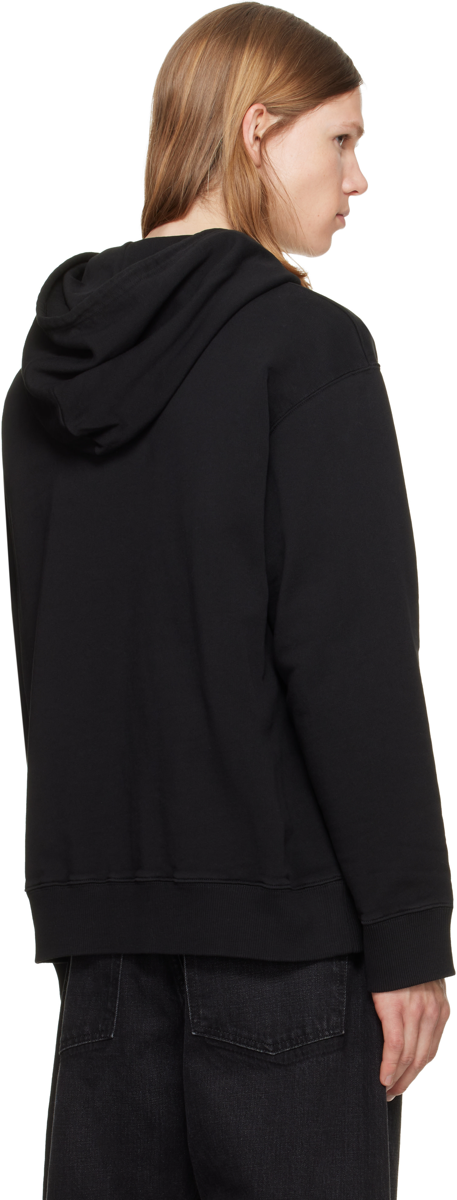 MM6 Maison Margiela - Pull à capuche noir en coton
