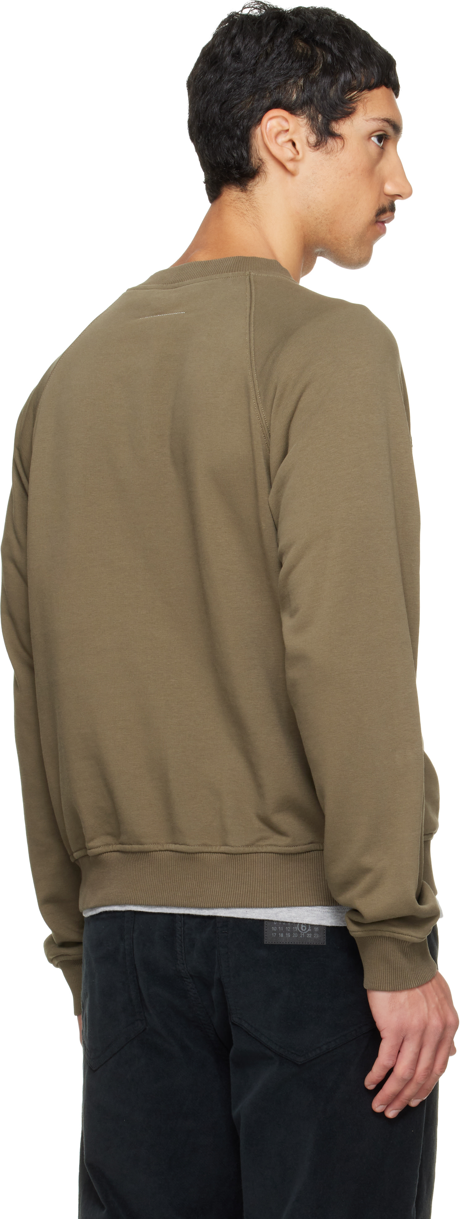 MM6 Maison Margiela - Pull molletonné Mannequin vert à imprimés