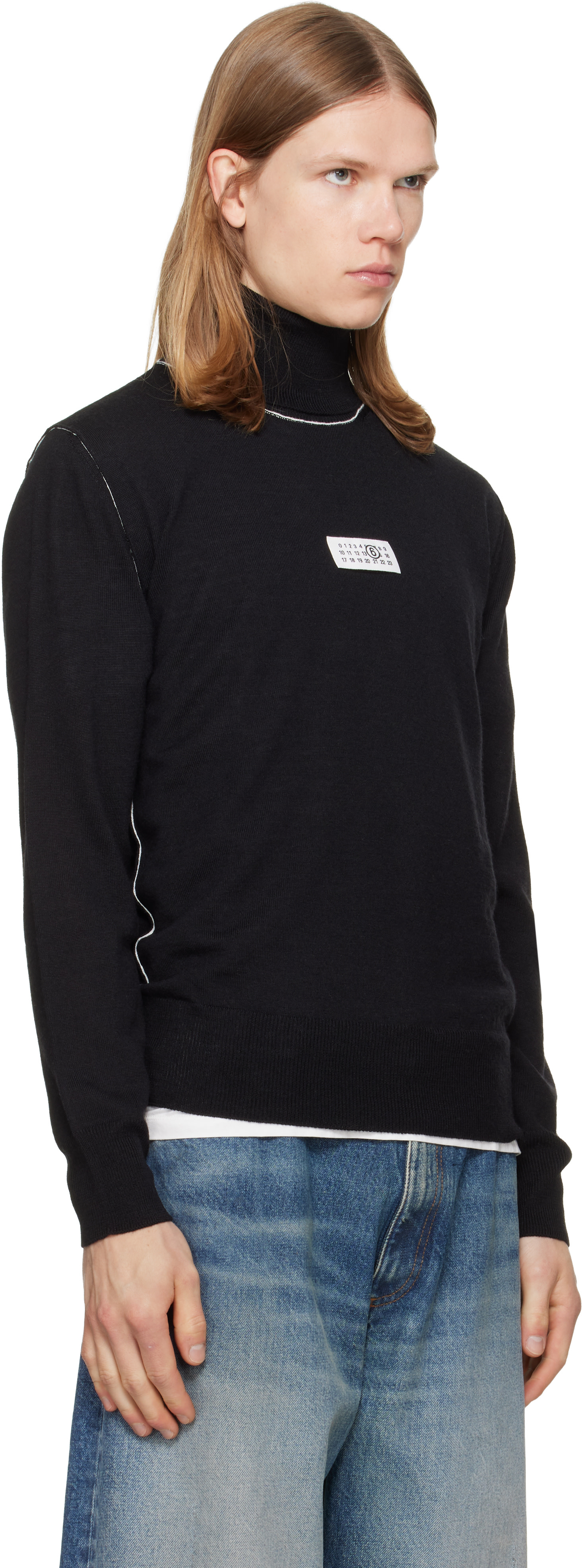 MM6 Maison Margiela - Black Wool Turtleneck
