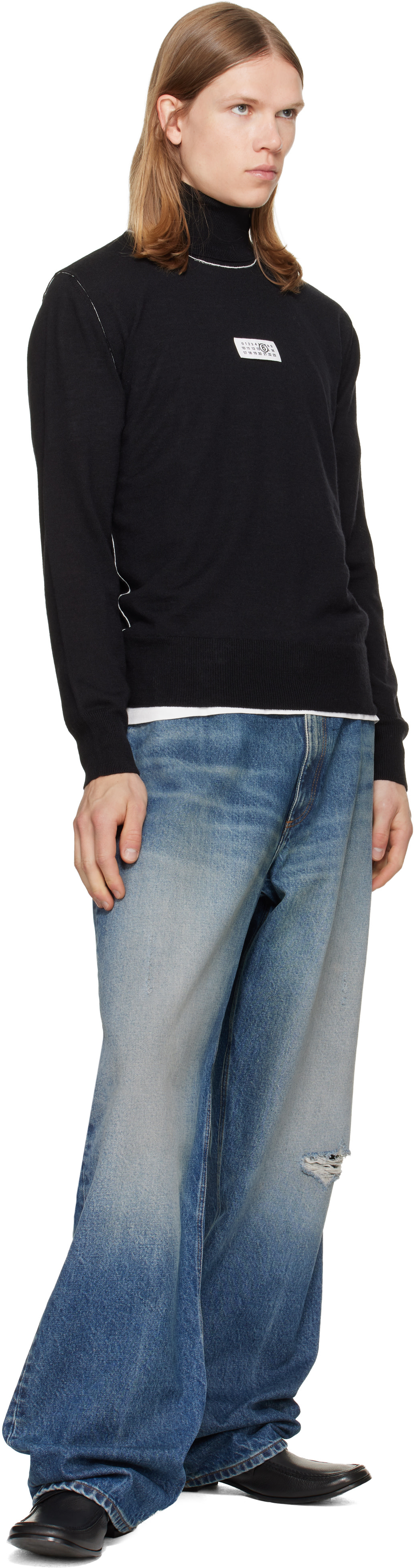 MM6 Maison Margiela - Black Wool Turtleneck