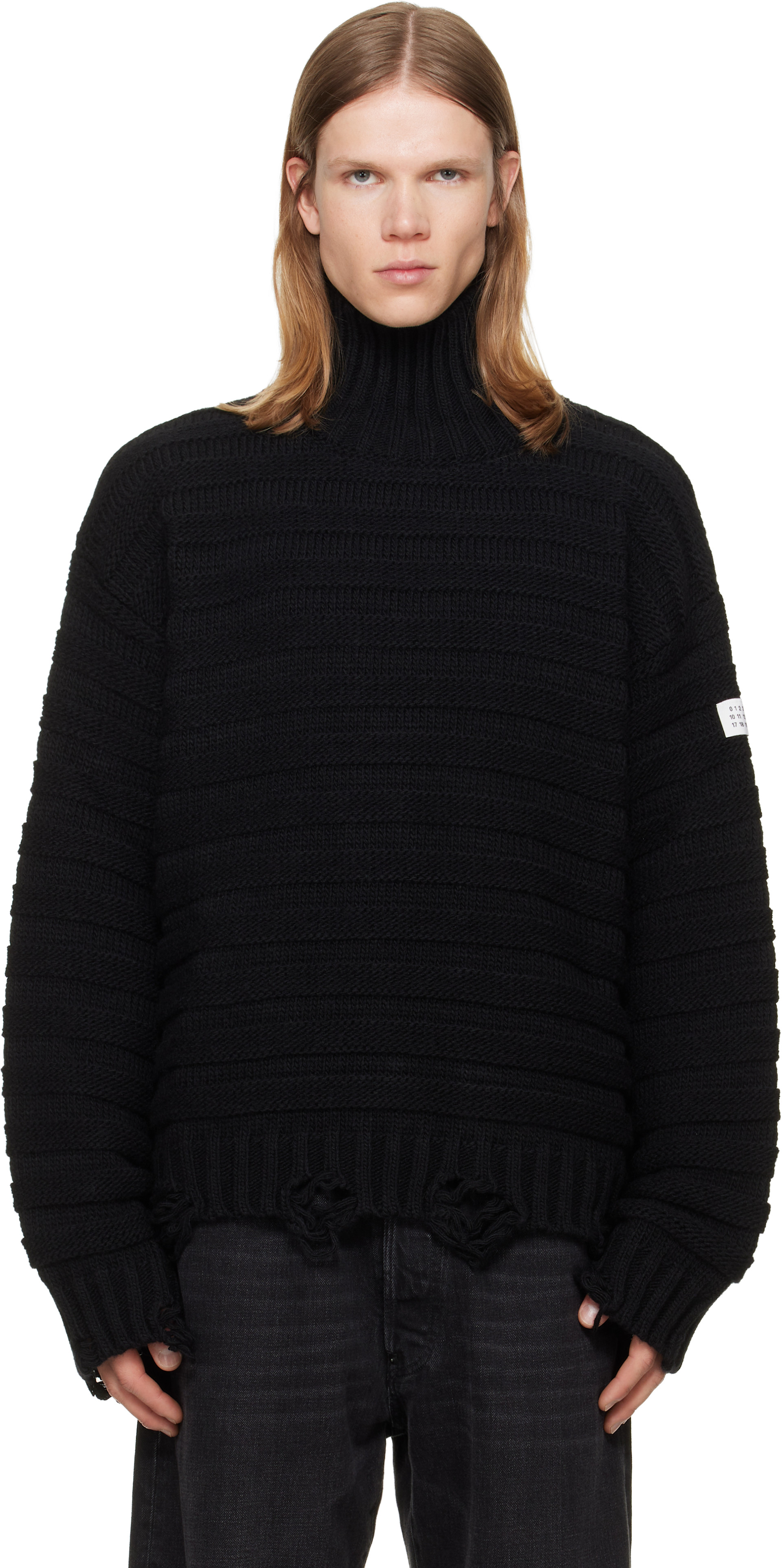 MM6 Maison Margiela - Black Wool Turtleneck
