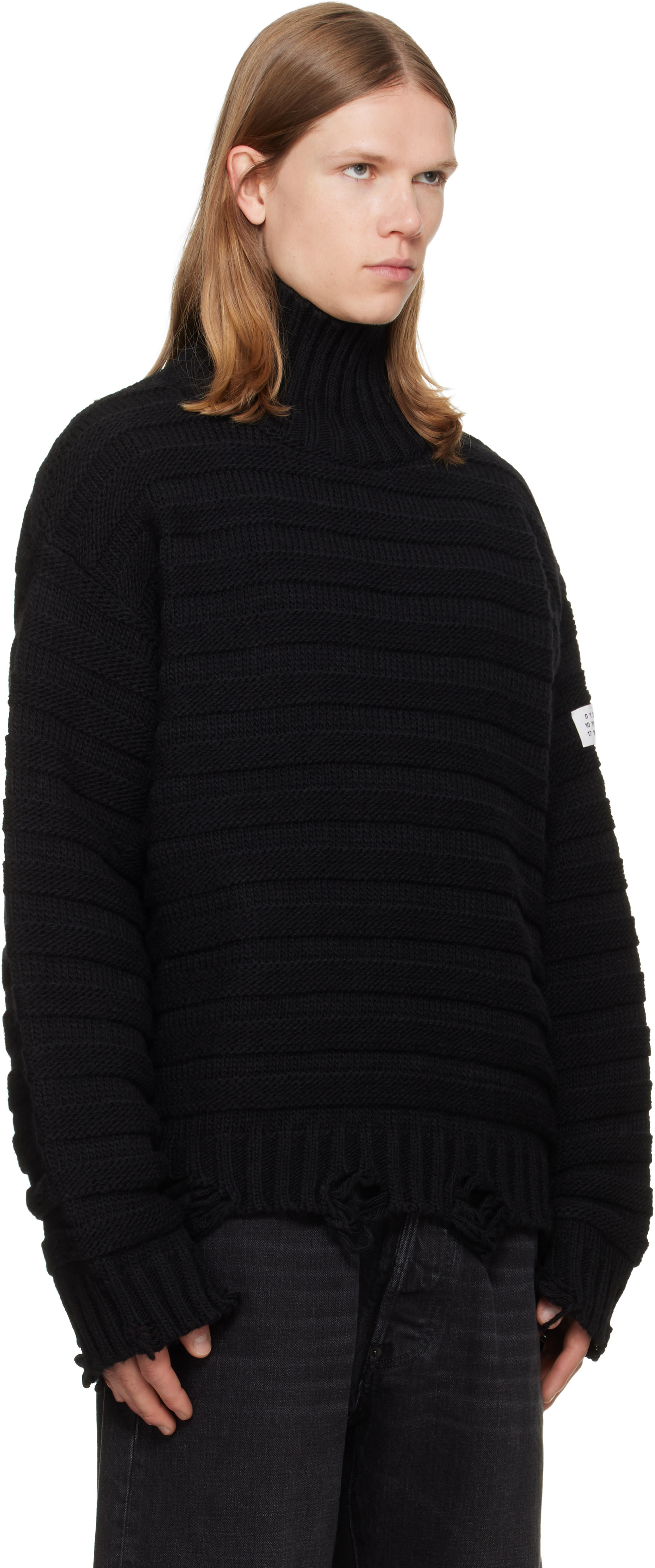 MM6 Maison Margiela - Black Wool Turtleneck