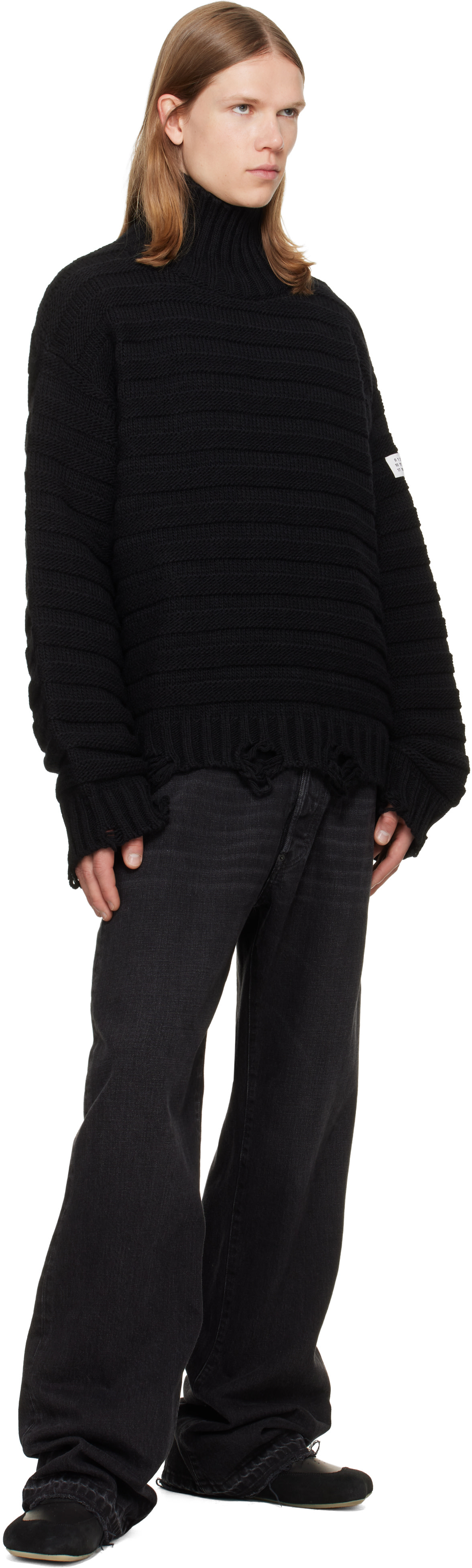 MM6 Maison Margiela - Black Wool Turtleneck