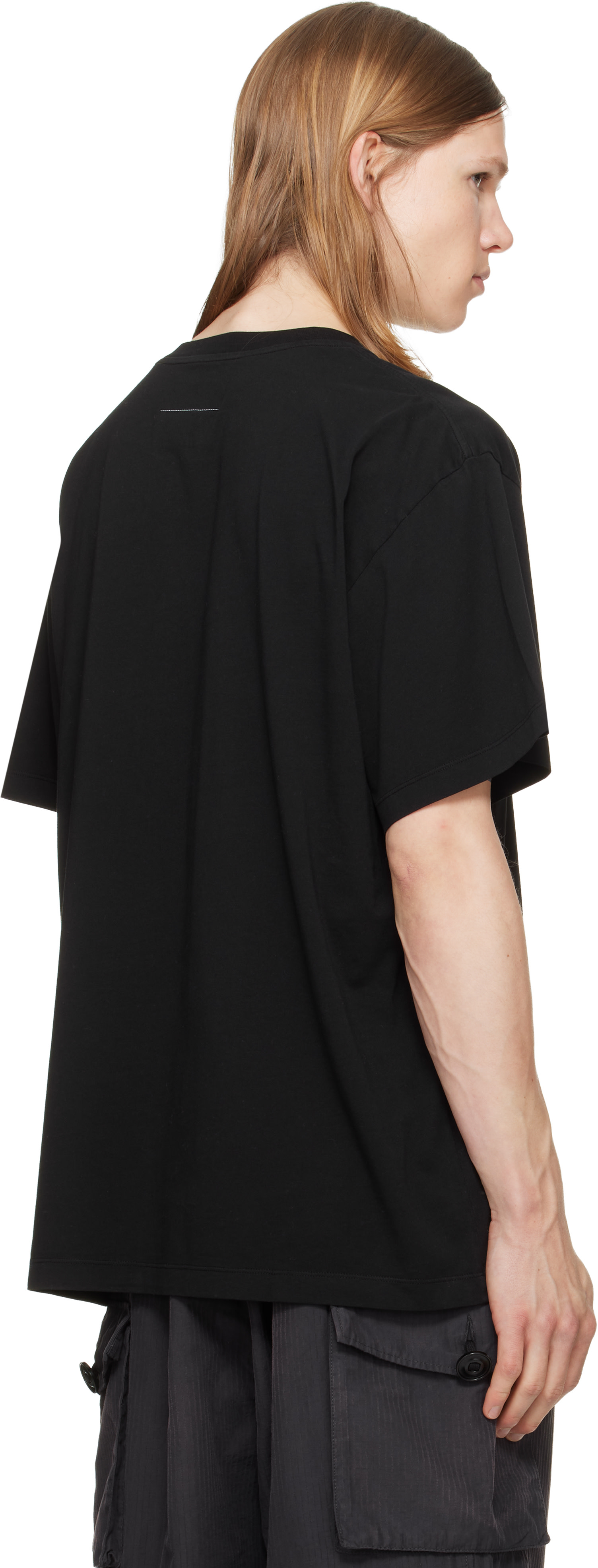 MM6 Maison Margiela 黒 Tシャツ Mサイズ MM6 Maison Margiela: Black Numeric Cotton T-shirt | SSENSE