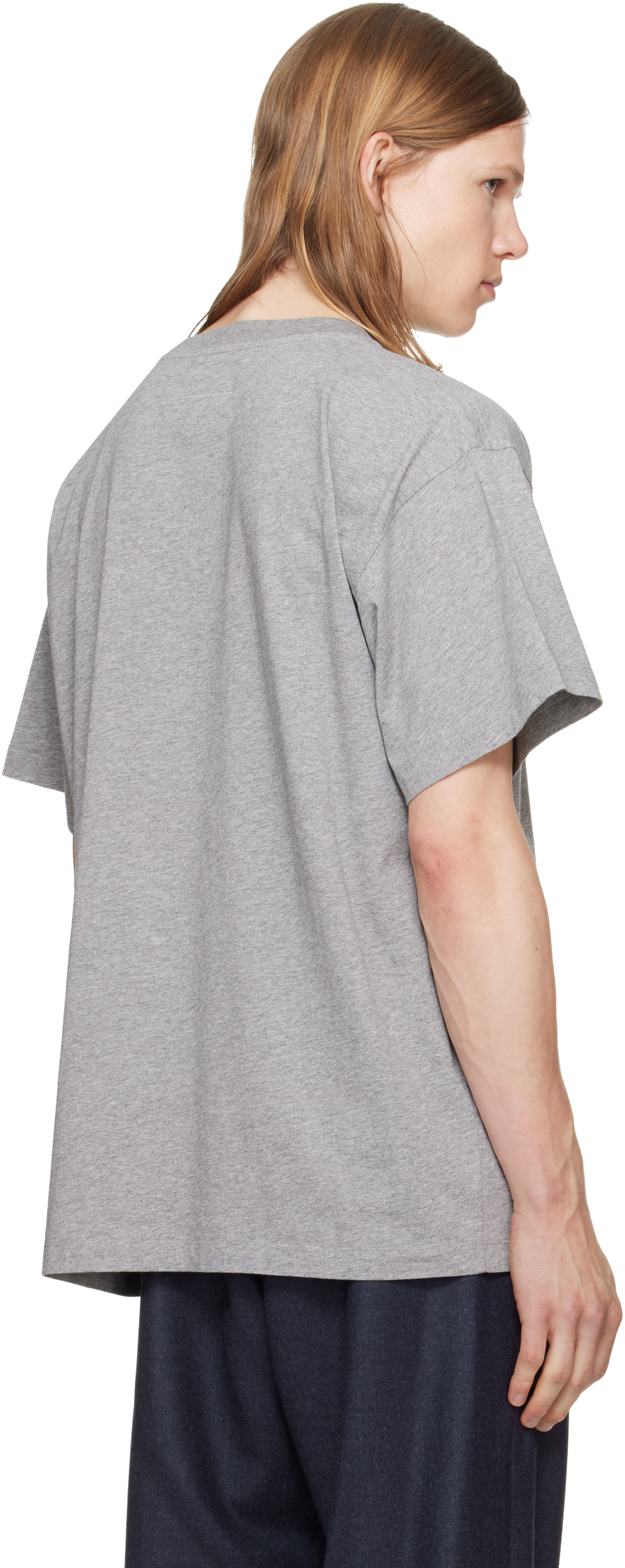 Maison Margiela グレー Tシャツ MM6 Maison Margiela: Gray Cotton Jersey T-shirt | SSENSE