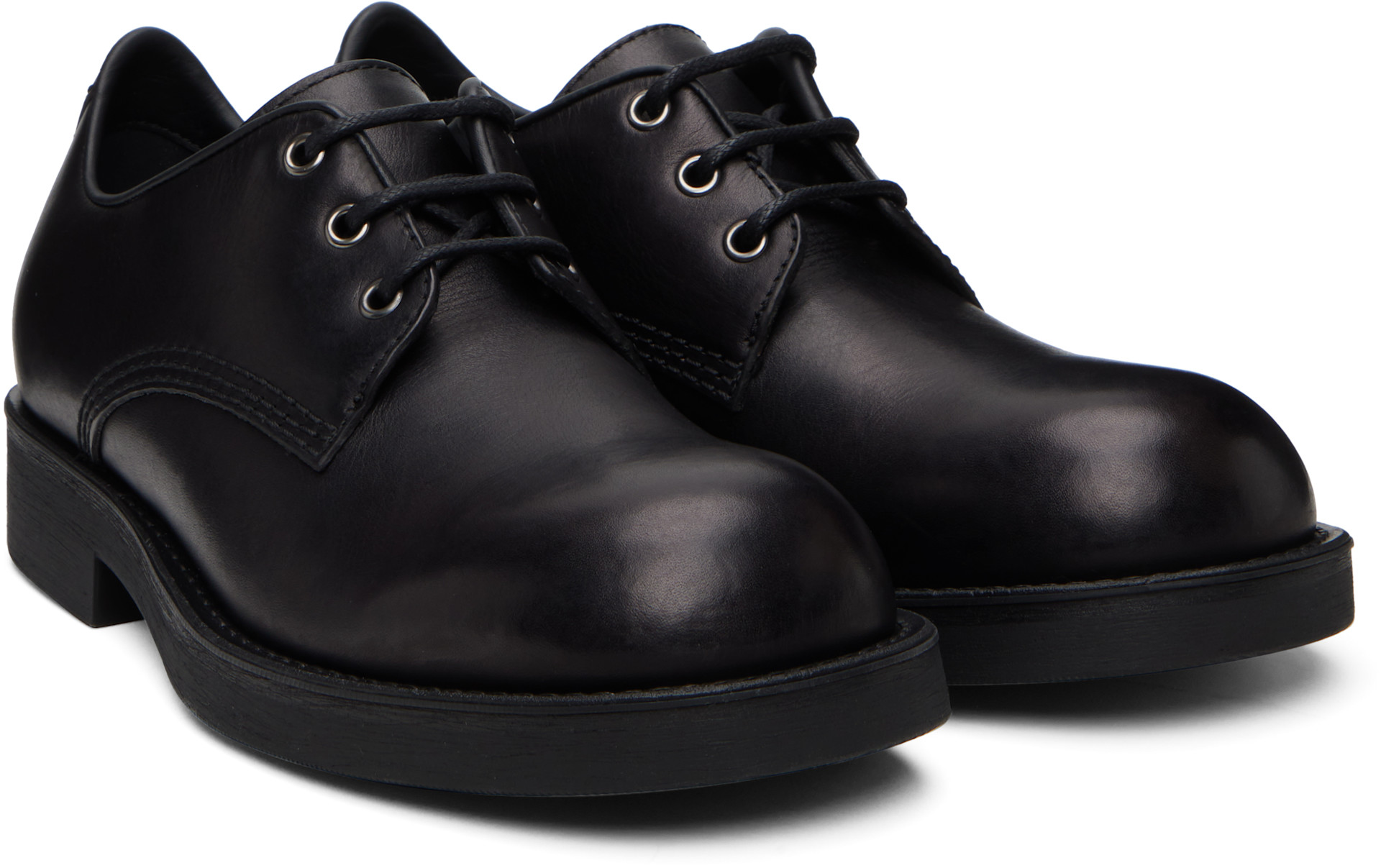 MM6 Maison Margiela - Black Lace-Up Derbys