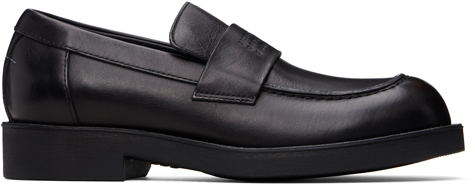 MM6 ローファー MM6 Maison Margiela: ブラック City Biker ローファー | SSENSE 日本