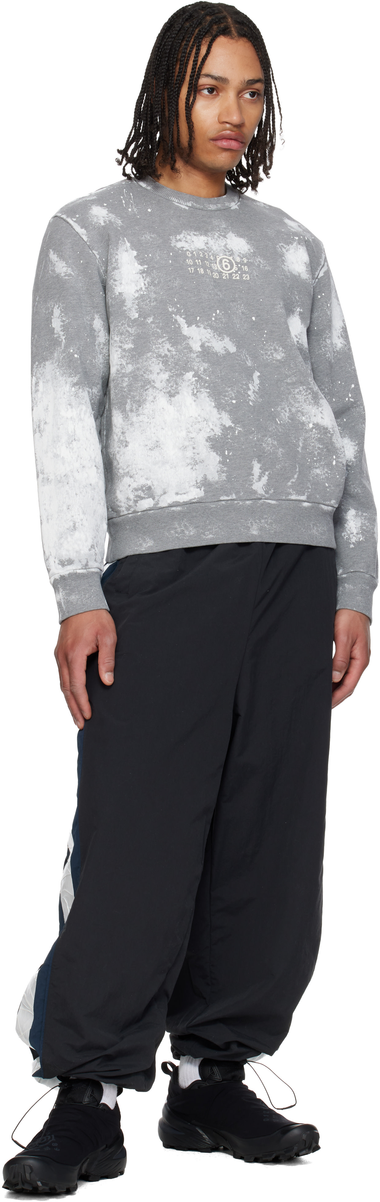 MM6 Maison Margiela: ブラック Salomonエディション Cross Dust