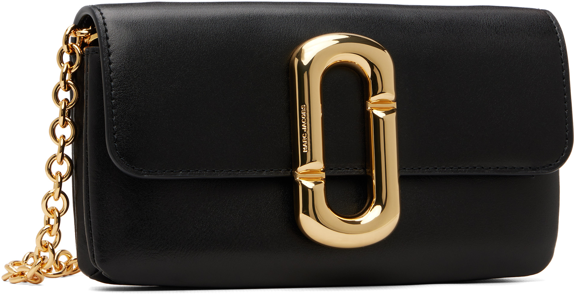 Marc Jacobs: Black Scene Wallet On Chain Bag | SSENSE
