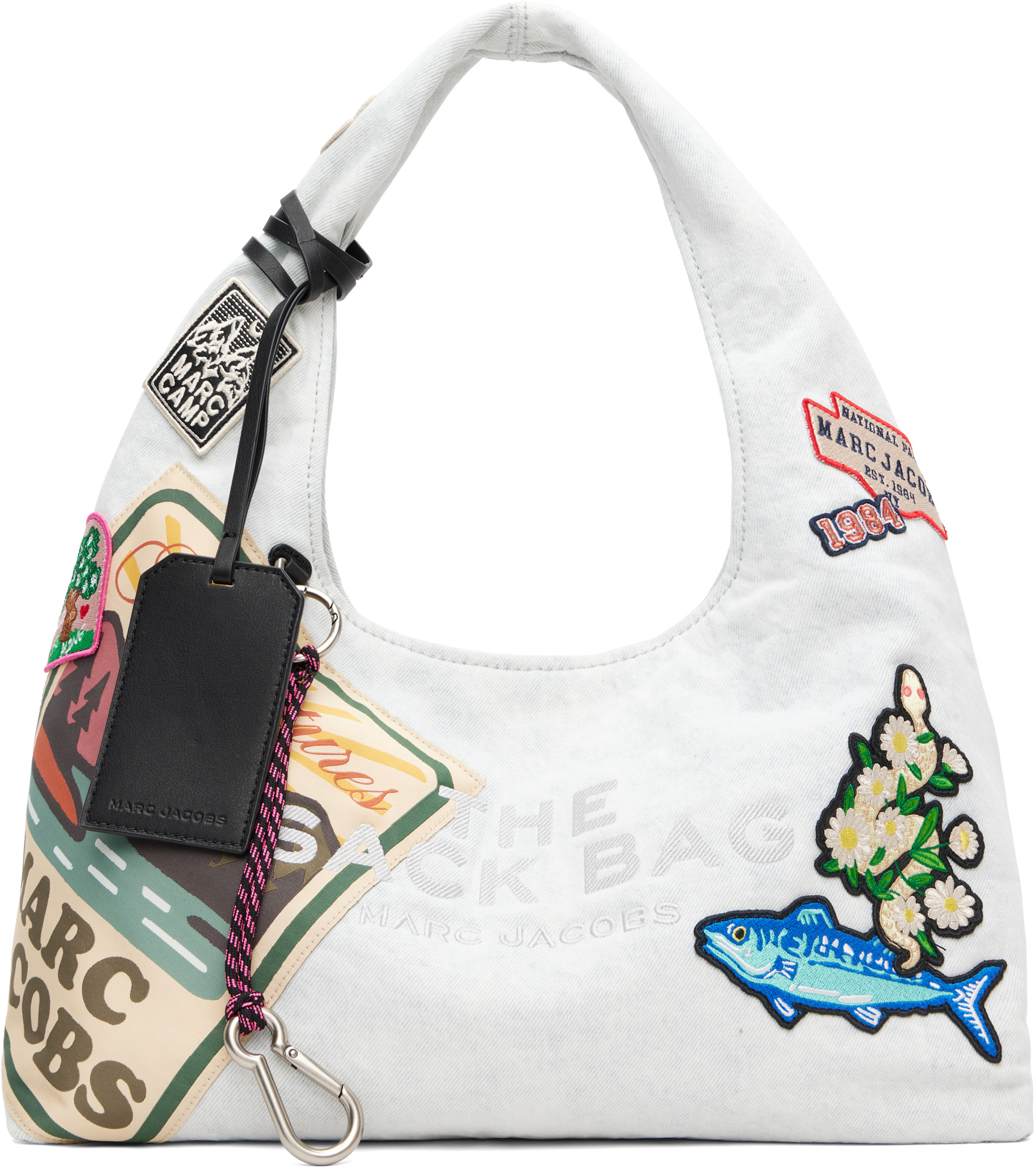 Marc Jacobs - Cabas 'The Sack Bag' bleu en denim à patchwork Camp