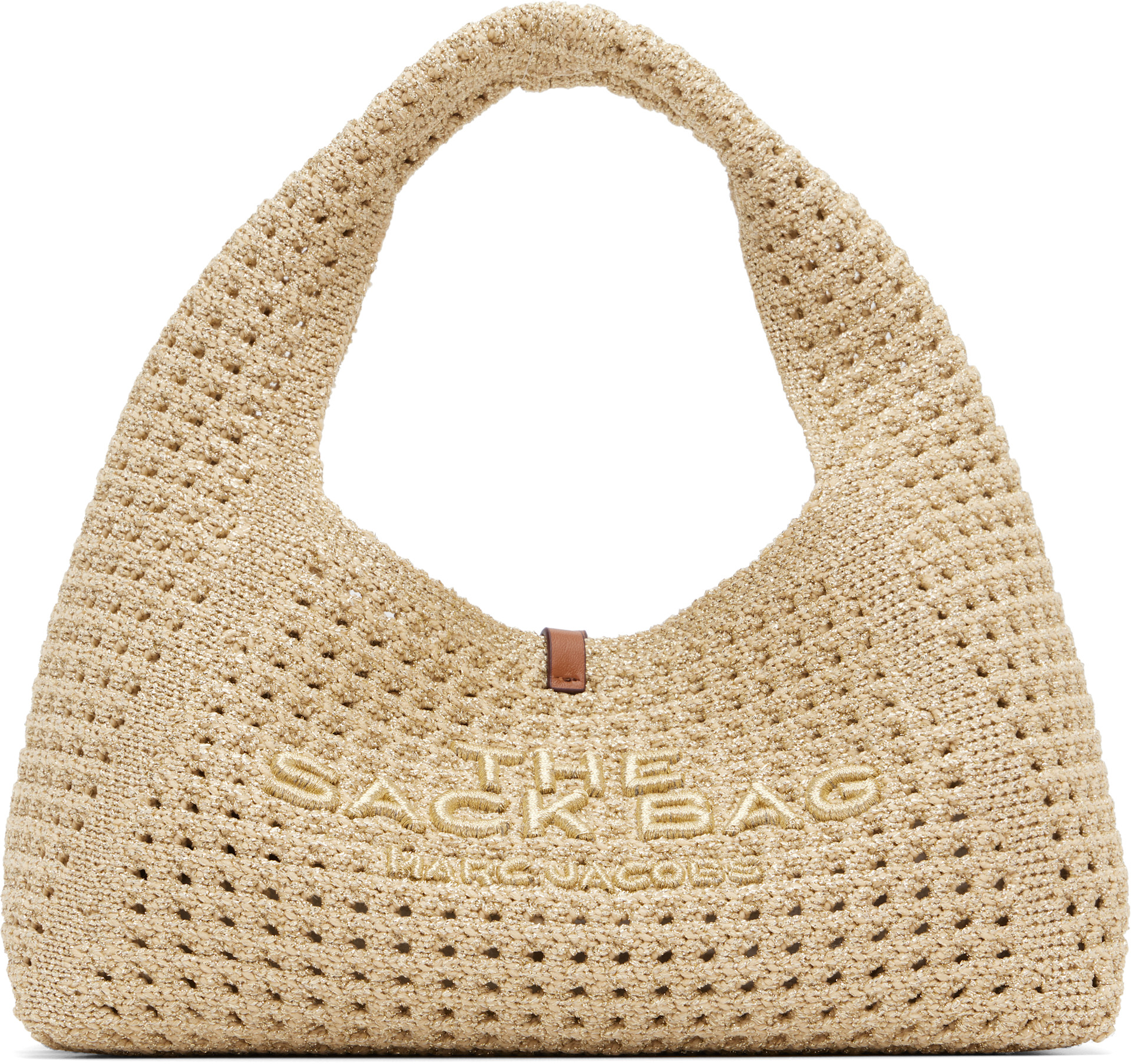 Marc Jacobs - Mini cabas 'The Sack Bag' beige en crochet