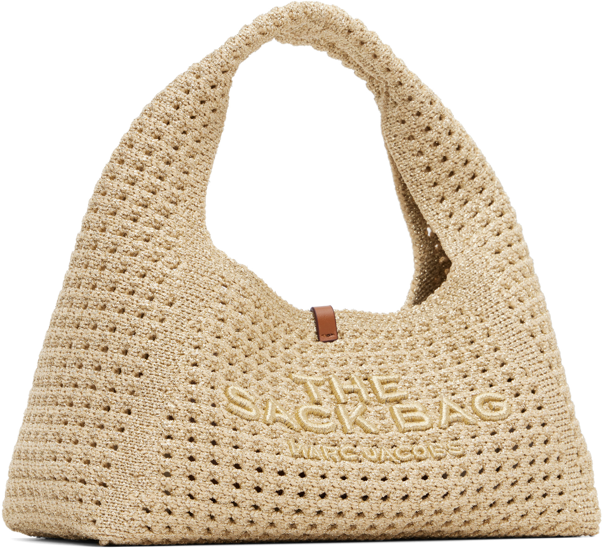 Marc Jacobs - Mini cabas 'The Sack Bag' beige en crochet