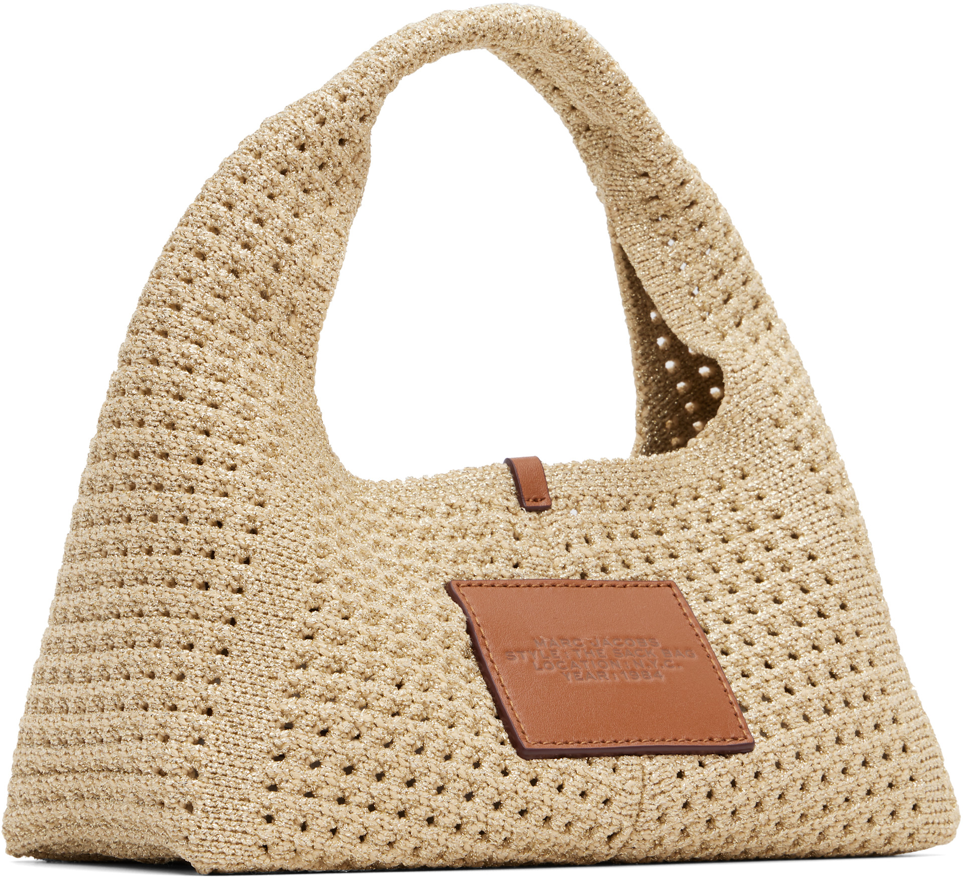 Marc Jacobs: ベージュ 'The Crochet Mini Sack' トートバッグ