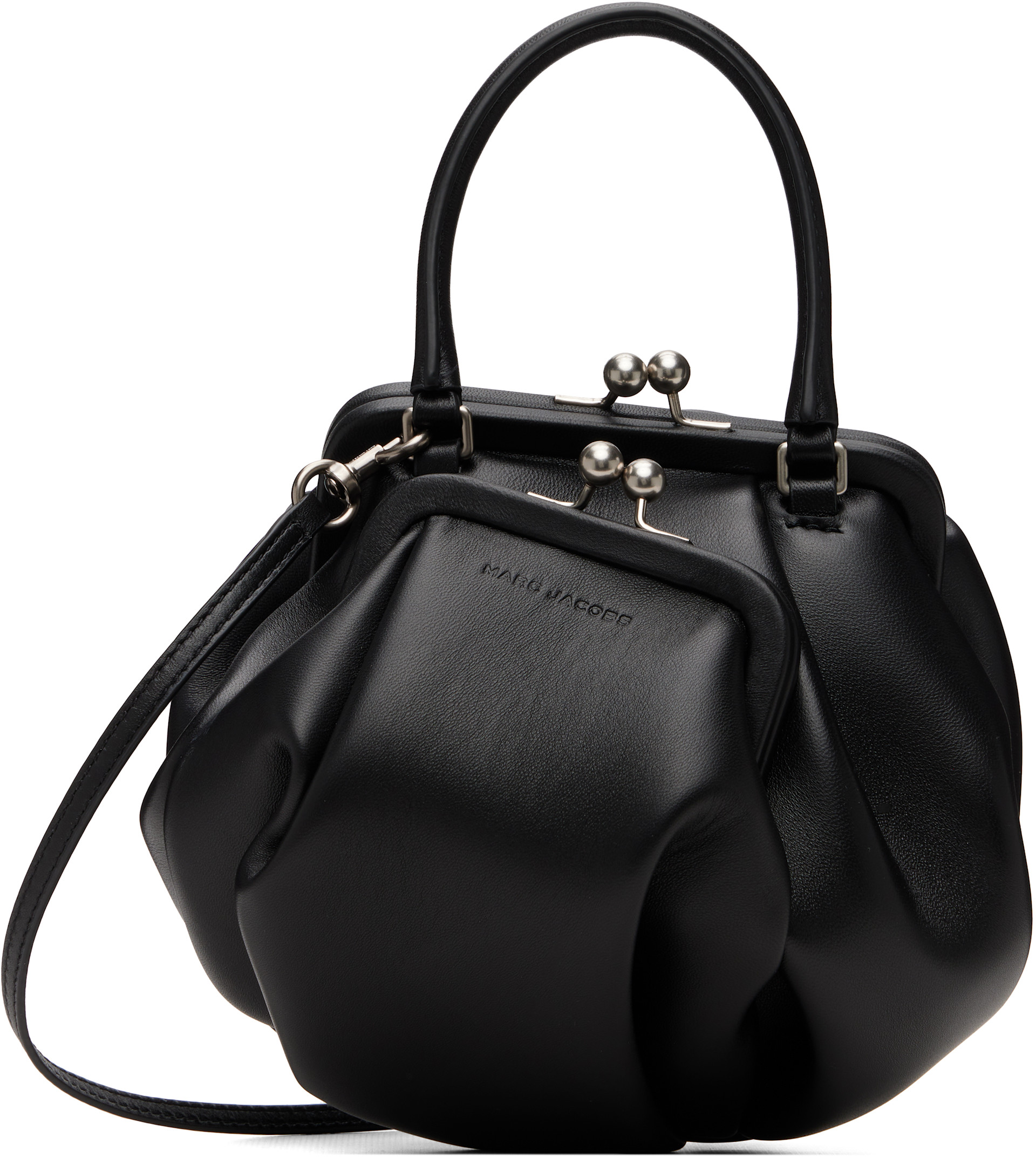 MARC JACOBS HEAVEN ブラック Kissers ベスト S Marc Jacobs: Black Wave Kisslock Bag | SSENSE