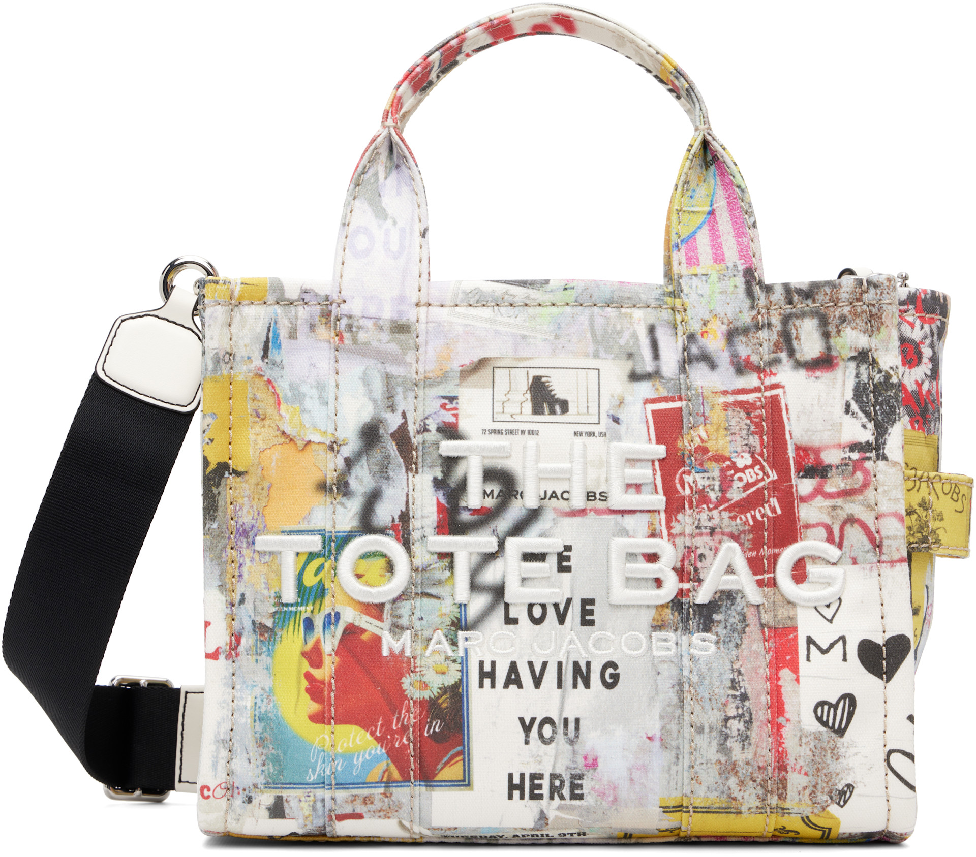 Marc Jacobs - White 'The Pop Americana Canvas Small' Tote