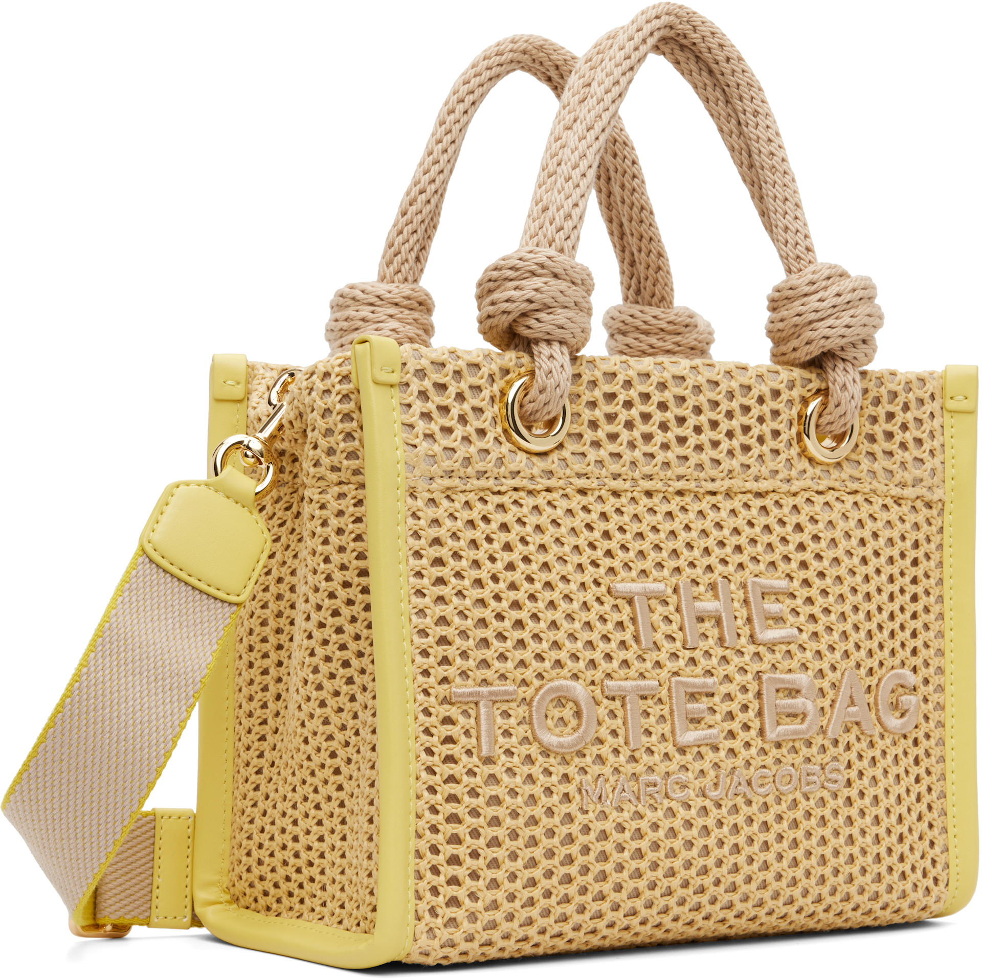 Marc Jacobs: Beige 'The Woven Rope Small' Tote | SSENSE Canada